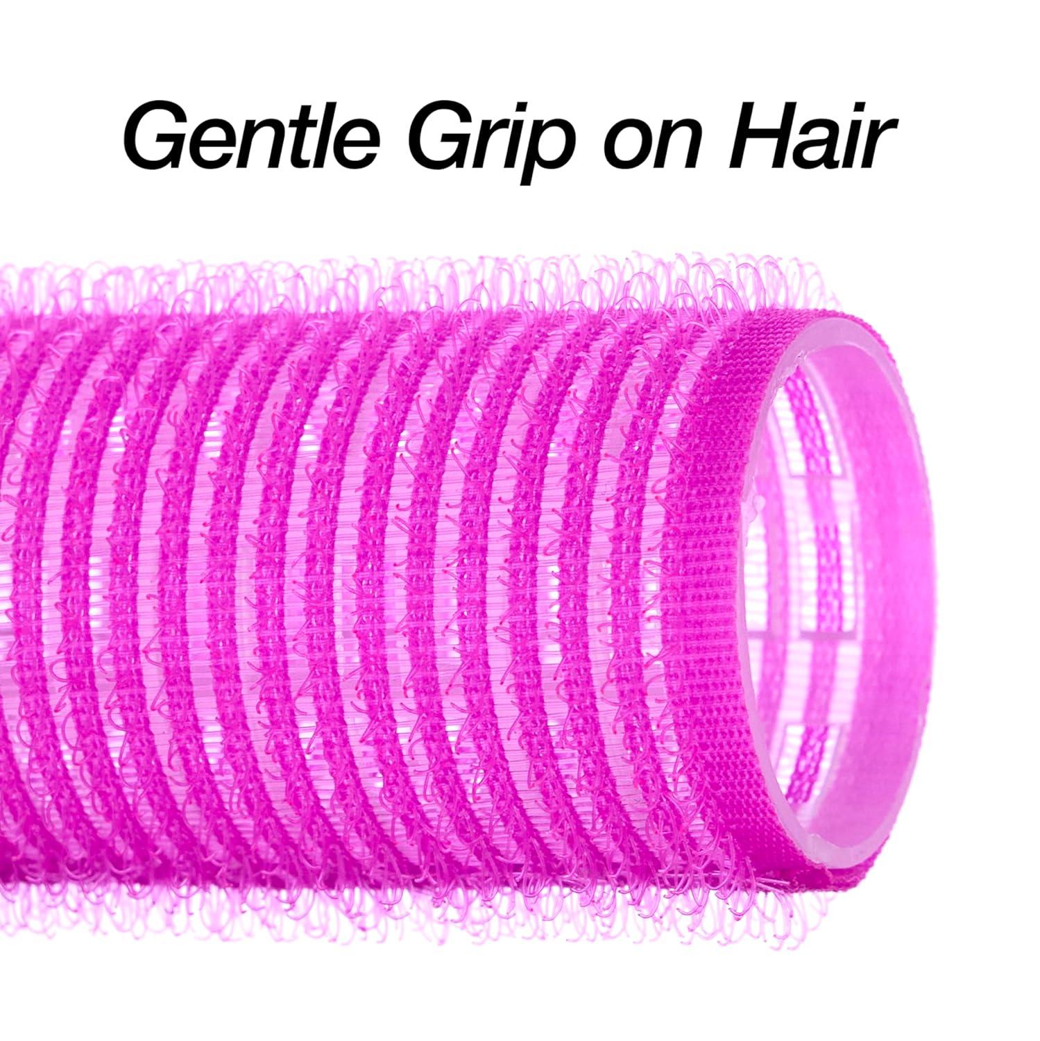 image:image10pc Gentle Grip Hair Roller Set for SalonStyle Voluminous Curls at Home PINKPink