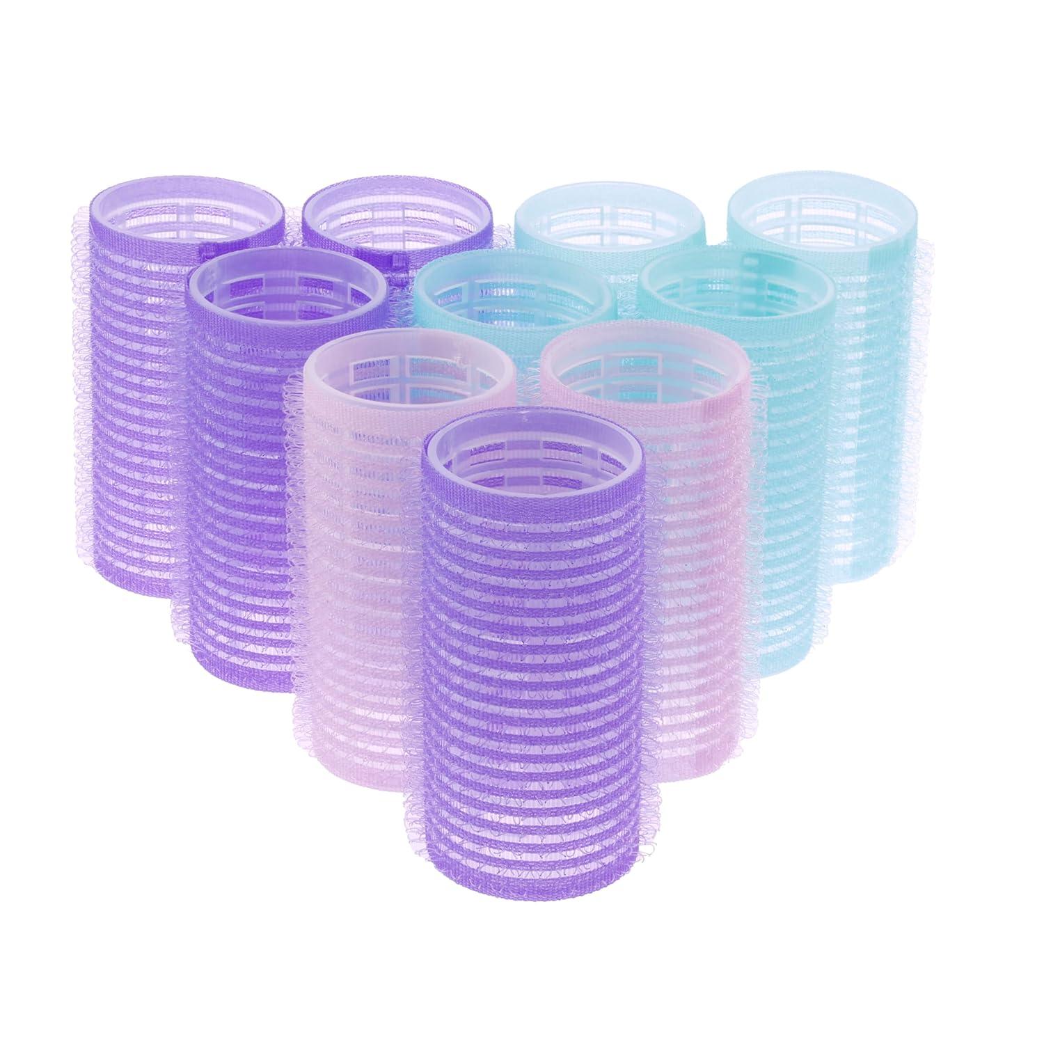 image:image10pc Gentle Grip Hair Roller Set for SalonStyle Voluminous Curls at Home PINKPurpleBlue