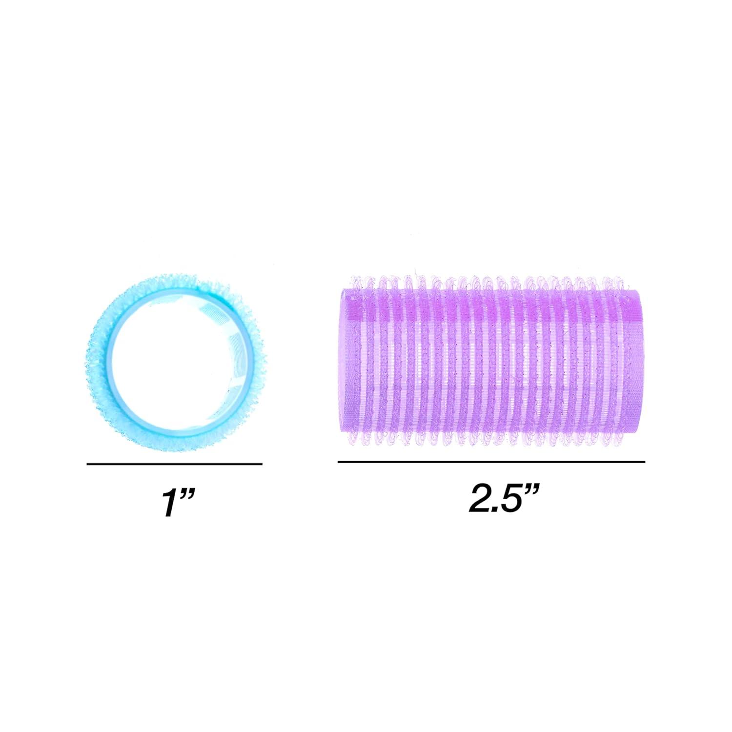 image:image10pc Gentle Grip Hair Roller Set for SalonStyle Voluminous Curls at Home PINKPurpleBlue