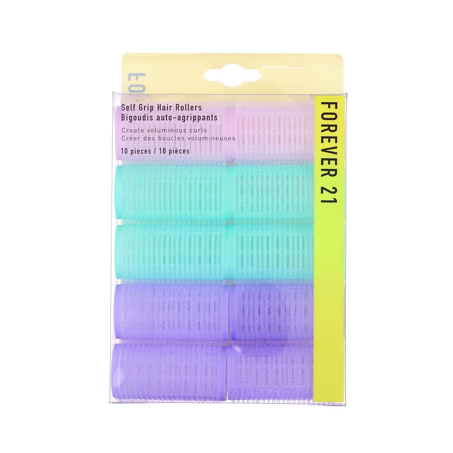 image:image10pc Gentle Grip Hair Roller Set for SalonStyle Voluminous Curls at Home PINKPurpleBlue