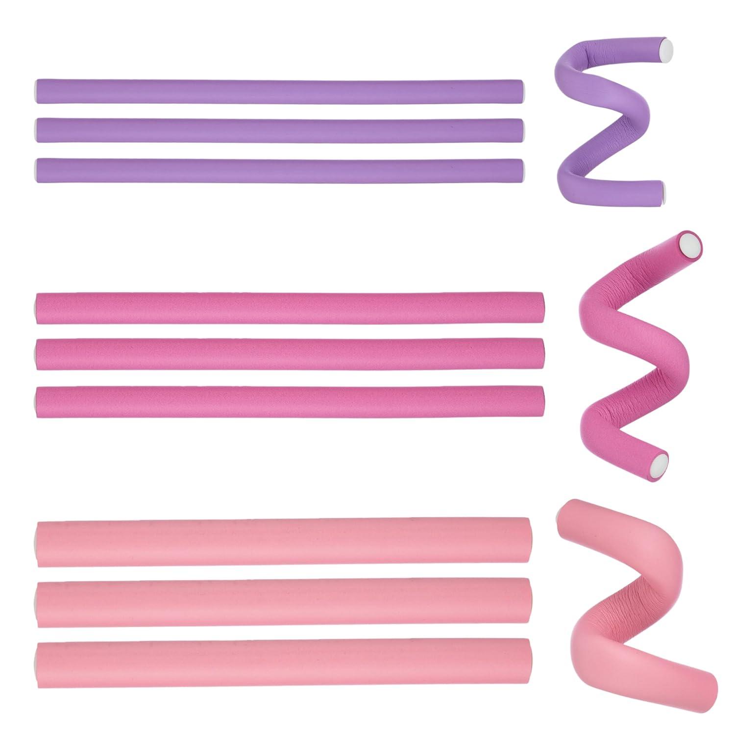 image:image12pc Flexible Curling Rods Value Pack Foam Curlers in Assorted Sizes Curly Rods For Hair Heatless Hair Curlers for Spiral Curls amp Waves