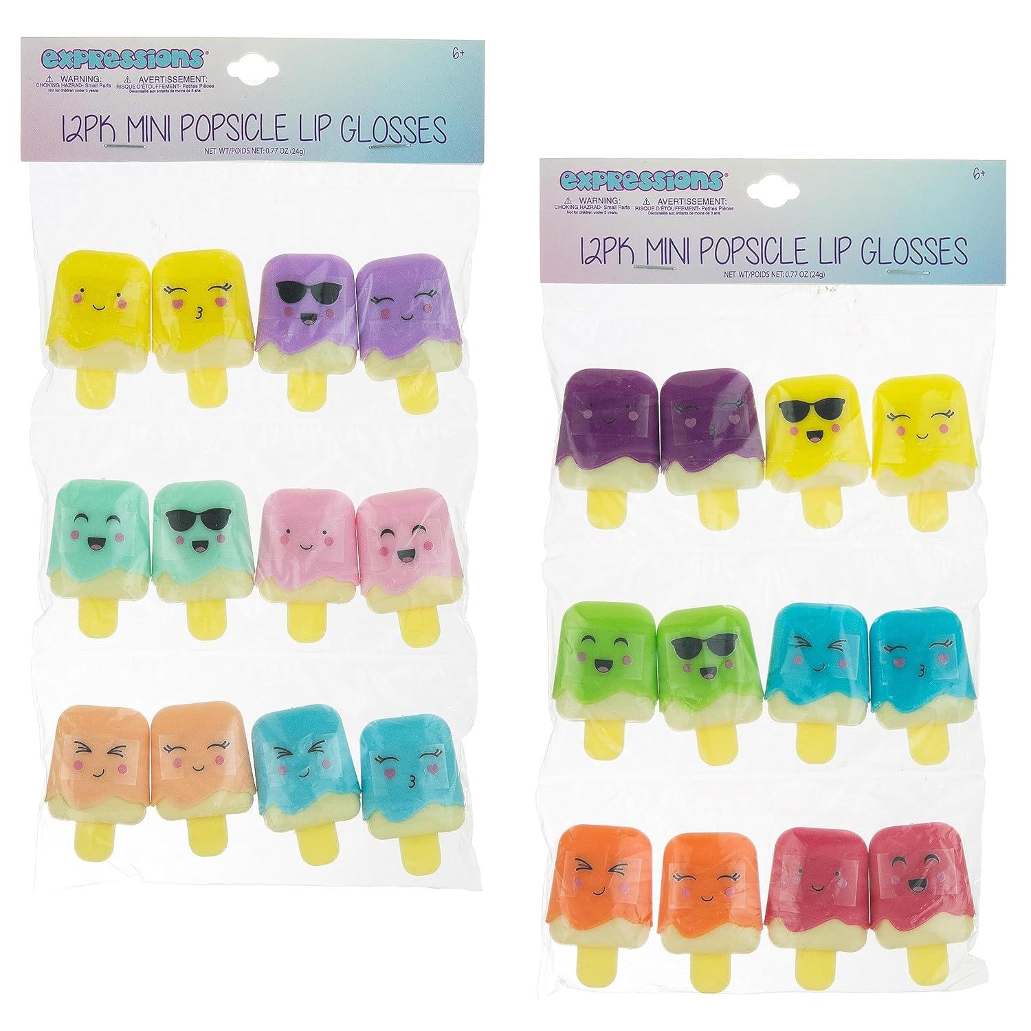 image:image12pc Pucker Pop Novelty Lip Gloss Set Girls Cosmetics Mini Popsicle Lip Gloss Collection Lip Gloss for Kids Safe Non Toxic Kids Makeup Set