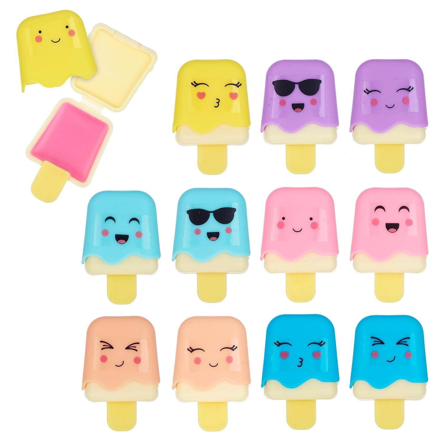 image:image12pc Pucker Pop Novelty Lip Gloss Set Girls Cosmetics Mini Popsicle Lip Gloss Collection Lip Gloss for Kids Safe Non Toxic Kids Makeup Set