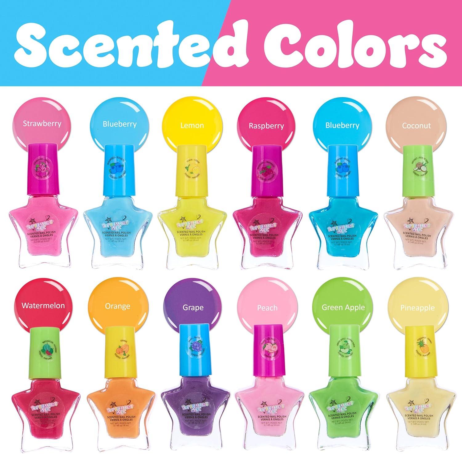 image:image12pc Scented Nail Polish Set Colorful StarShaped Mini Nail Polishes wFun Fruity Scents Cute Nail Polish Manicure Kit amp Pedicure Kit For Girls Water Based
