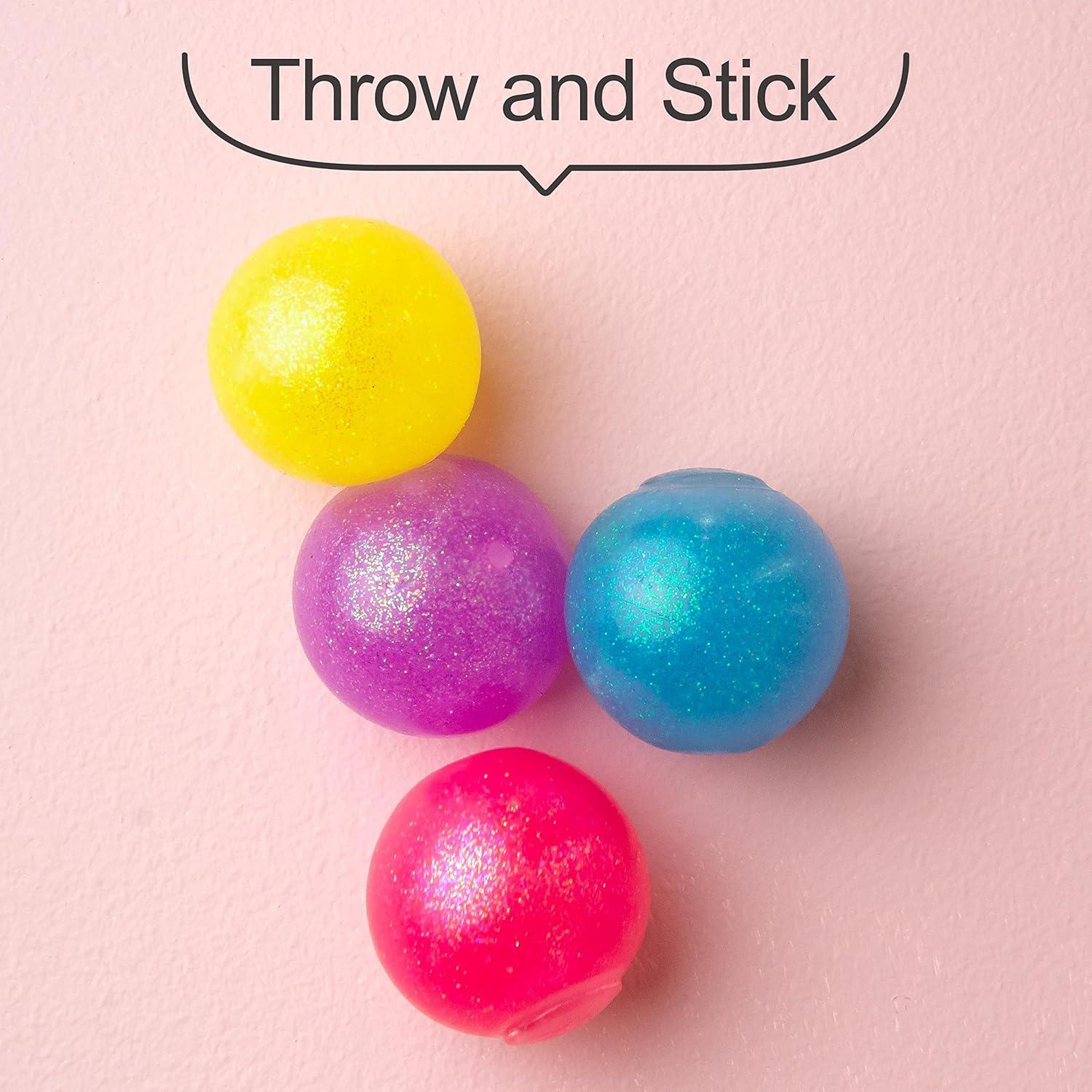 image:image12pc Value Pack Squeeze Balls in Assorted Glitter Colors Fidget Toy Stress Balls for Adults and Kids Anxiety Relief Items to Squish Squeeze Throw and Stick Fidgets for KidsGLITTER
