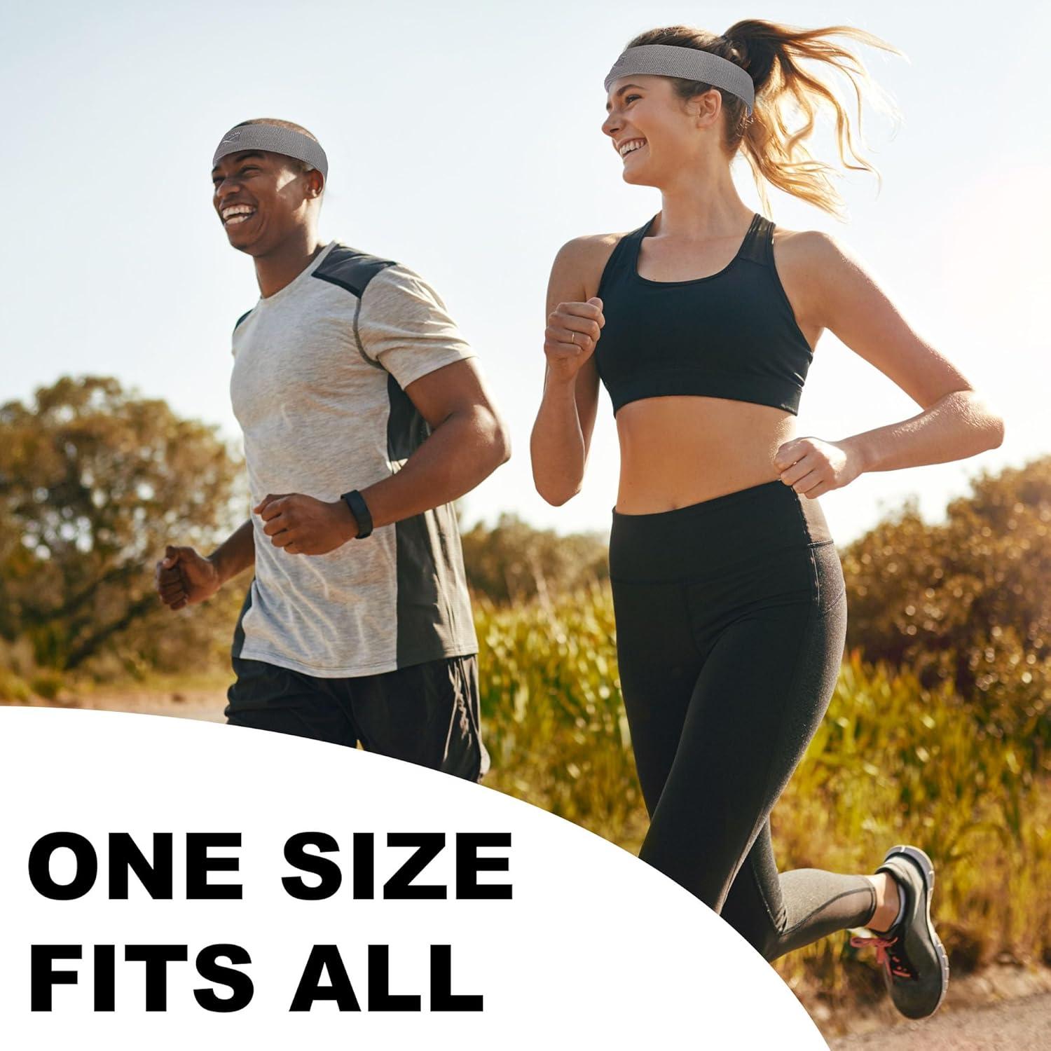 image:image1pc Unisex 225in Wide Workout Headband wStay Dry Technology Terry Cloth Band MoistureWicking Fabric Quality Gym Hair Accessories for Active ComfortReebokGrey