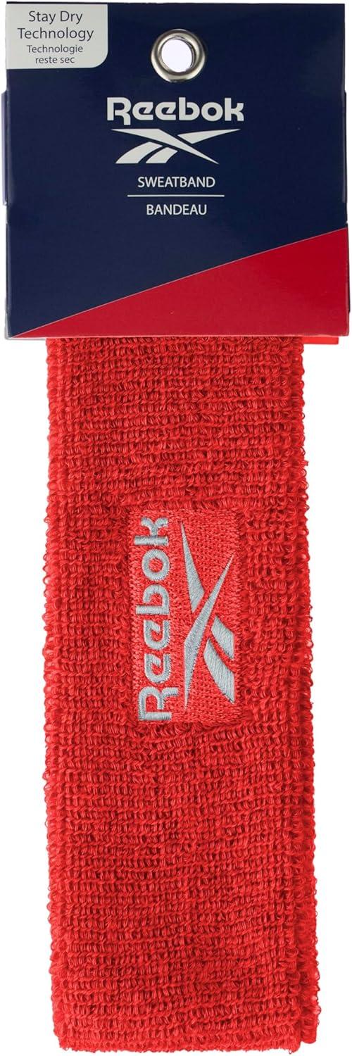 image:image1pc Unisex 225in Wide Workout Headband wStay Dry Technology Terry Cloth Band MoistureWicking Fabric Quality Gym Hair Accessories for Active ComfortReebokRed