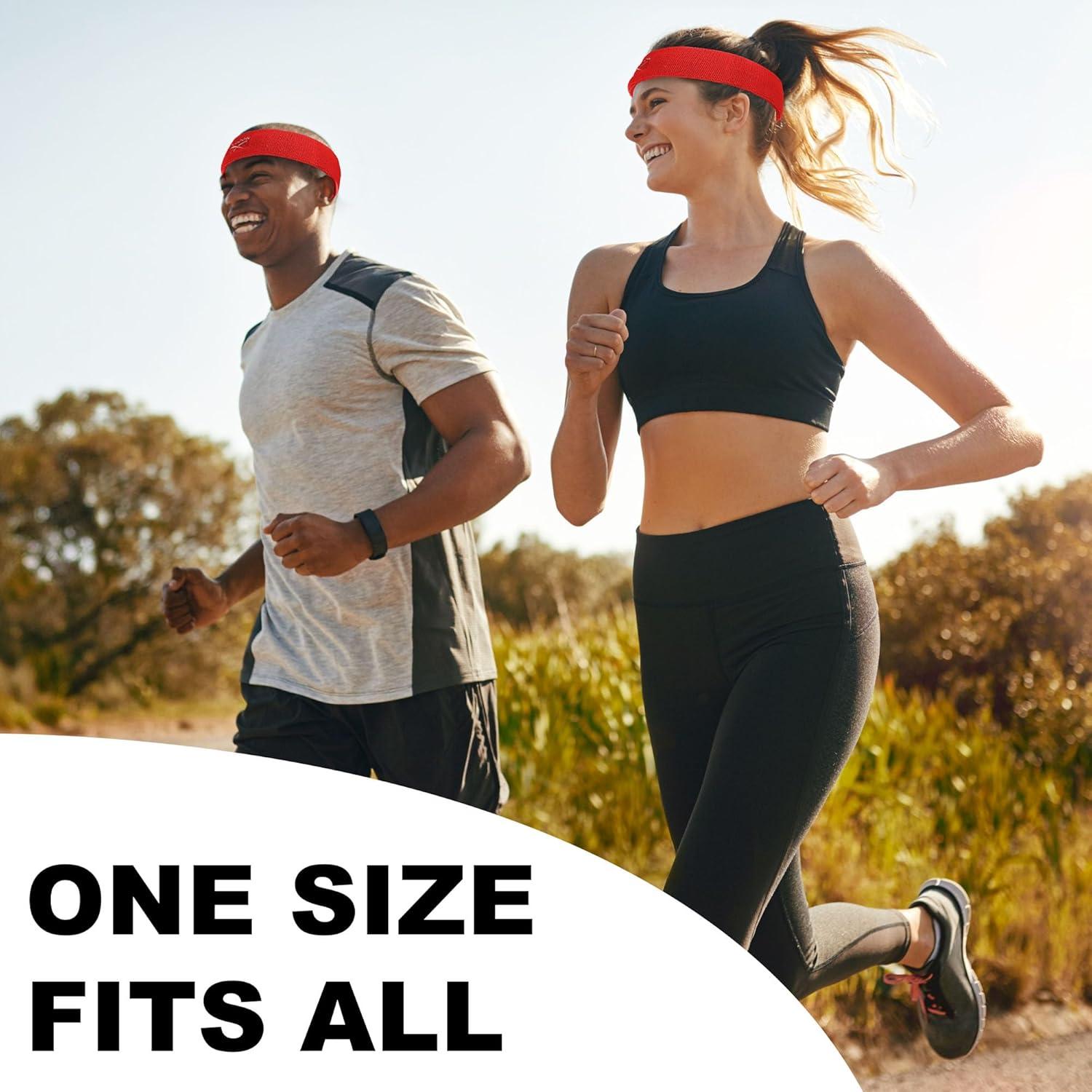 image:image1pc Unisex 225in Wide Workout Headband wStay Dry Technology Terry Cloth Band MoistureWicking Fabric Quality Gym Hair Accessories for Active ComfortReebokRed