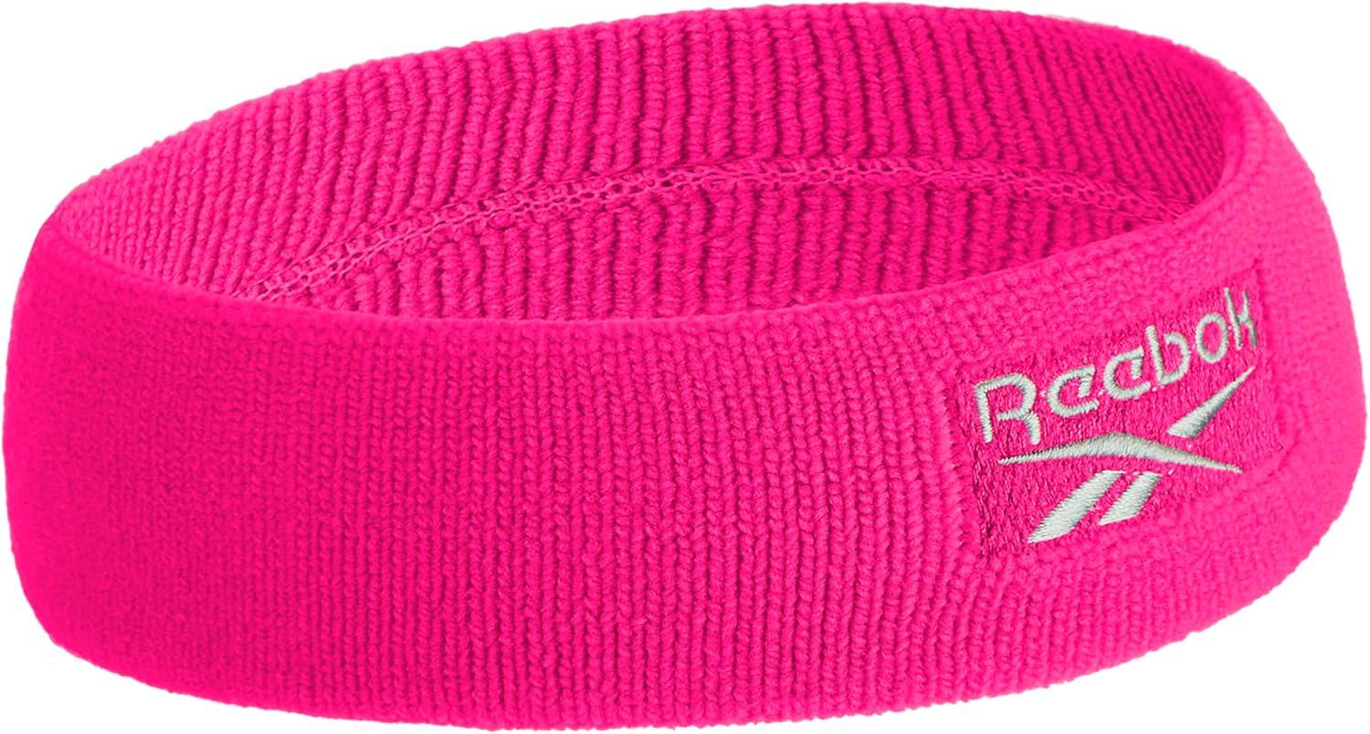 image:image1pc Unisex Athletic Sweatband 225in Thick Workout Headband wStay Dry Technology MoistureWicking FabricQuality Gym Hair Accessories for Active ComfortReebokpink