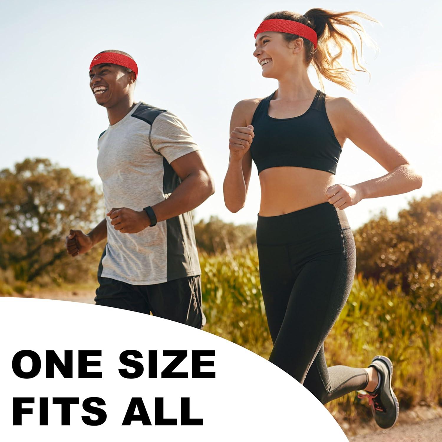 image:image1pc Unisex Athletic Sweatband 225in Thick Workout Headband wStay Dry Technology MoistureWicking FabricQuality Gym Hair Accessories for Active ComfortReebokred