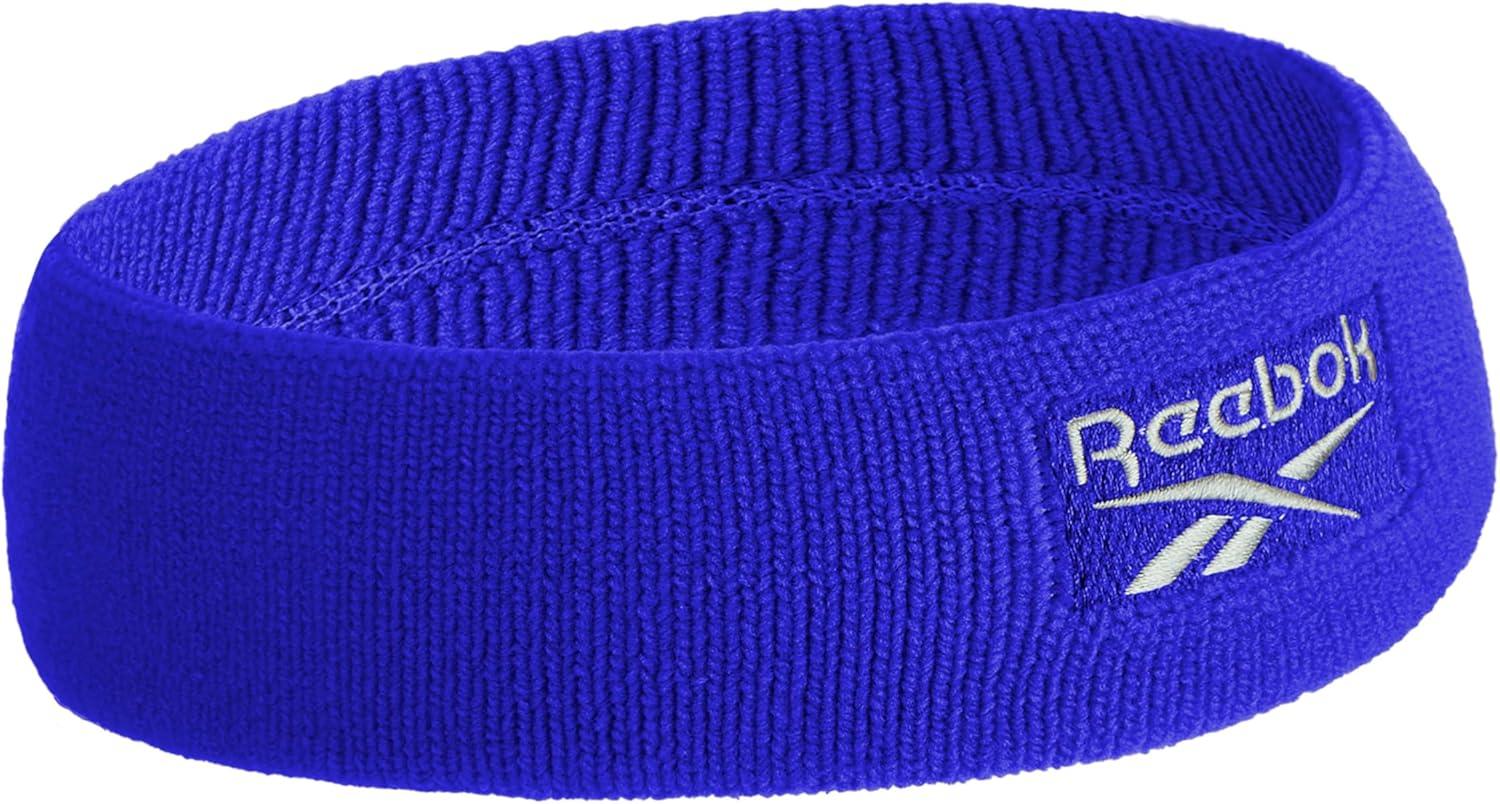 image:image1pc Unisex Athletic Sweatband 225in Thick Workout Headband wStay Dry Technology MoistureWicking FabricQuality Gym Hair Accessories for Active ComfortReeboknavy
