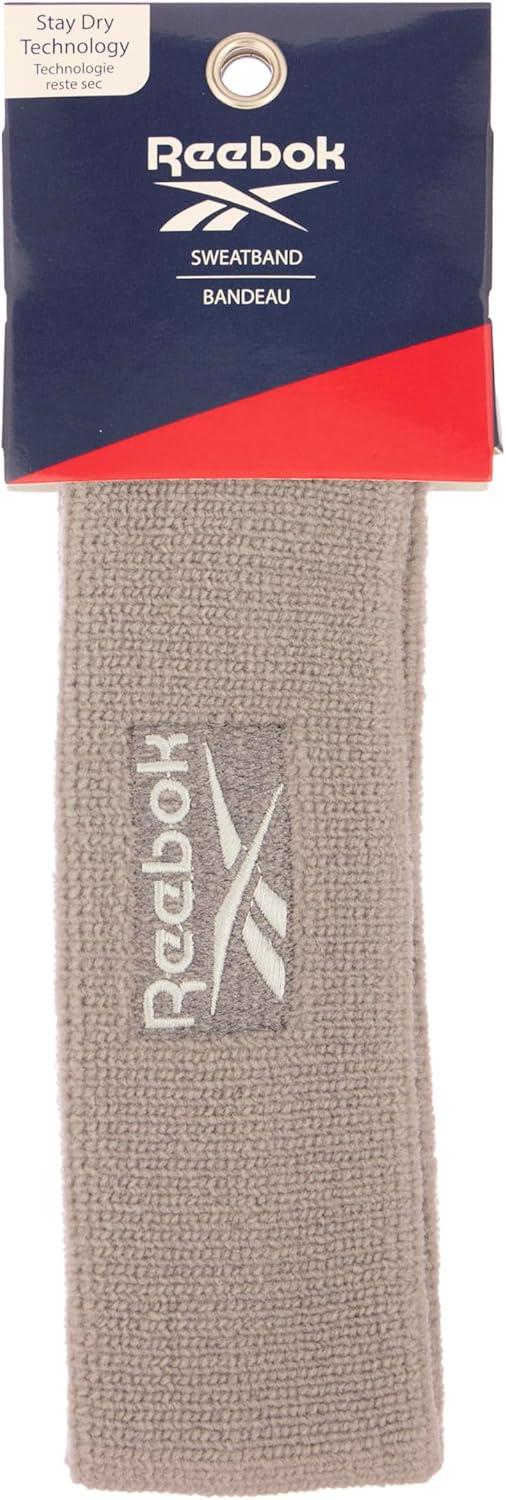 image:image1pc Unisex Athletic Sweatband 225in Thick Workout Headband wStay Dry Technology MoistureWicking FabricQuality Gym Hair Accessories for Active ComfortReebokgray