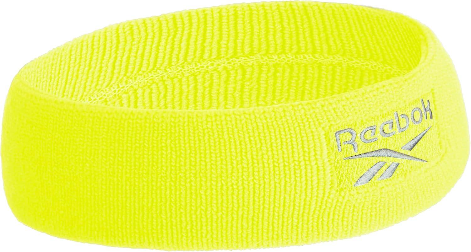 image:image1pc Unisex Athletic Sweatband 225in Thick Workout Headband wStay Dry Technology MoistureWicking FabricQuality Gym Hair Accessories for Active ComfortReebokyellow