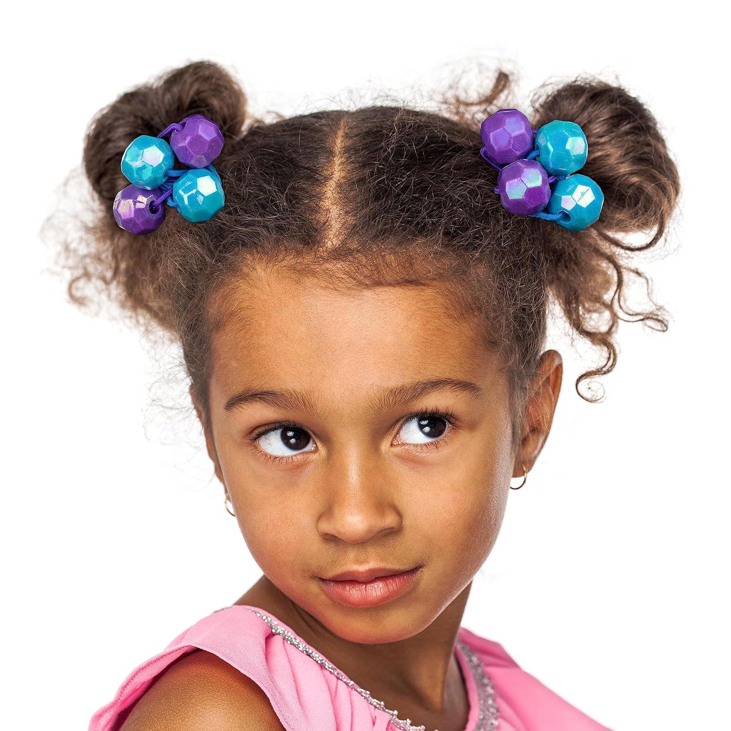 image:image20pc Ponytailers Ponytail Balls Hair Elastics Collection 18mm Round Opaque Multicolored Twin Hair Beads Bauble Hair Ties Ponytail Holders Toddler Kids Bobble Hair Tie Value PackShiny