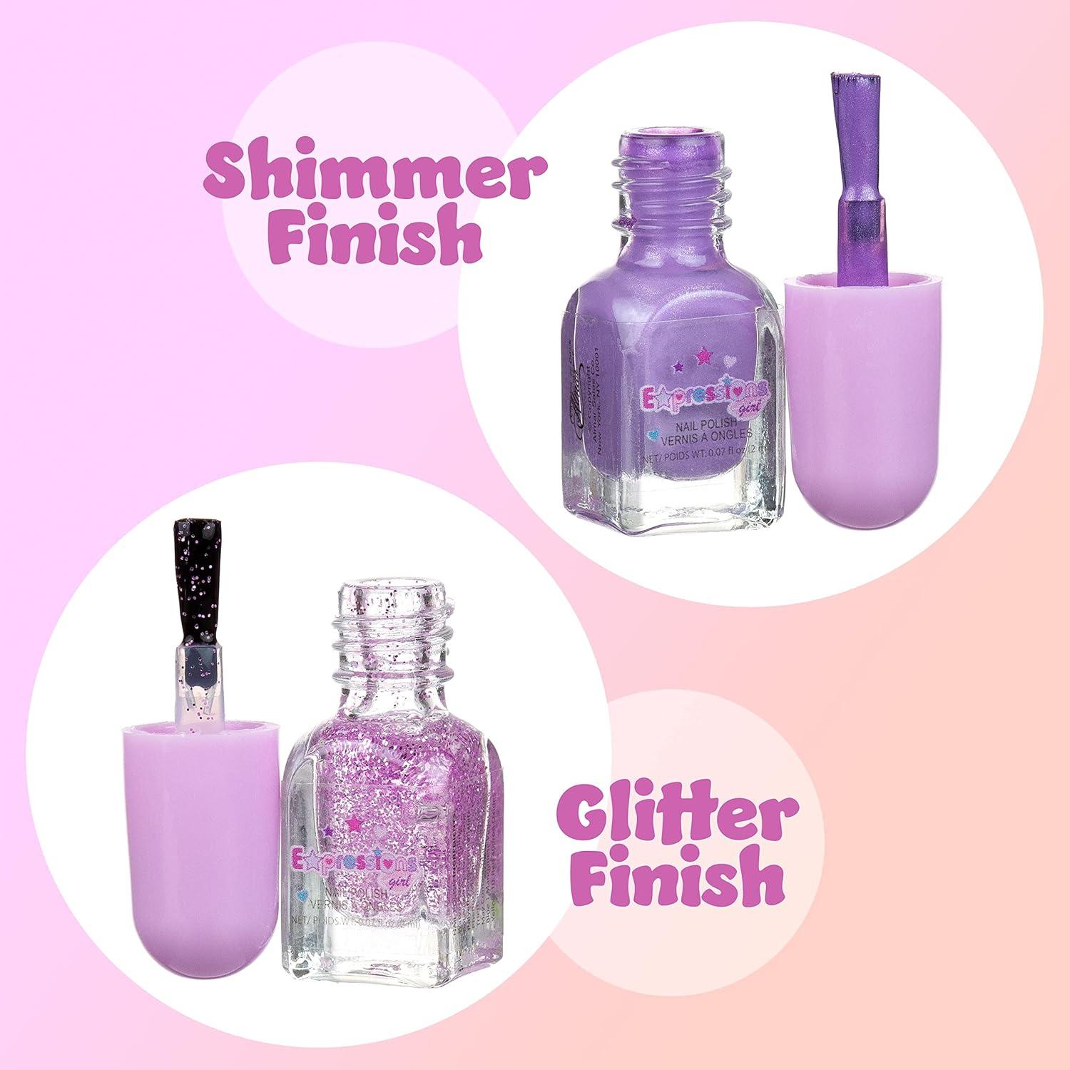 image:image24pc Scented Nail Polish Value Pack Shiny amp Glitter Shades NonToxic WaterBased Manicure amp Pedicure Kit for Girls Gift Set