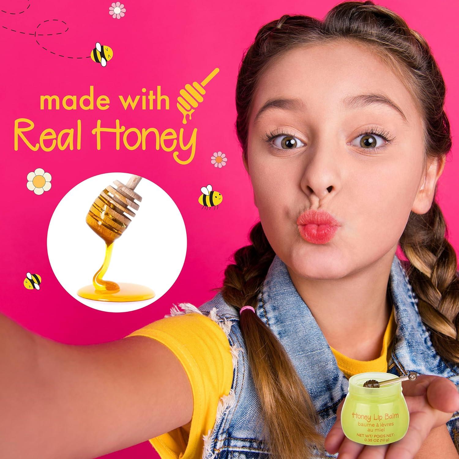 image:image2pc Honey Lip Balm amp Lip Mask Set Simply Sweet Real Honey Jar wDipper Applicator Sticks Safe and NonToxic Lip Gloss Gift Set For Girls