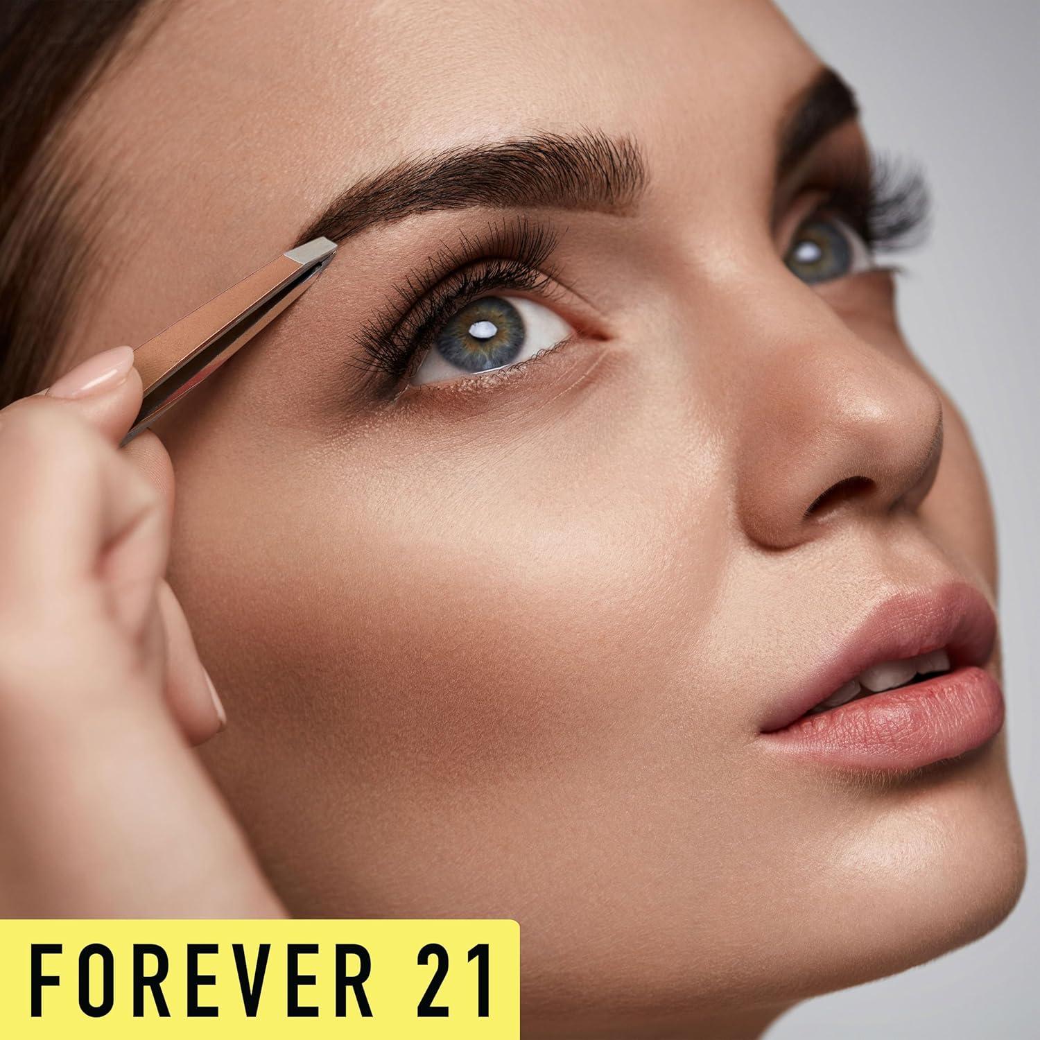 image:image3pc Black Tweezer Set amp Glitter Spoolie Hair Removal TweezersAngled and Pointed Tweezer Set Precision Tweezers amp Eyelash Spoolie SetRose Gold