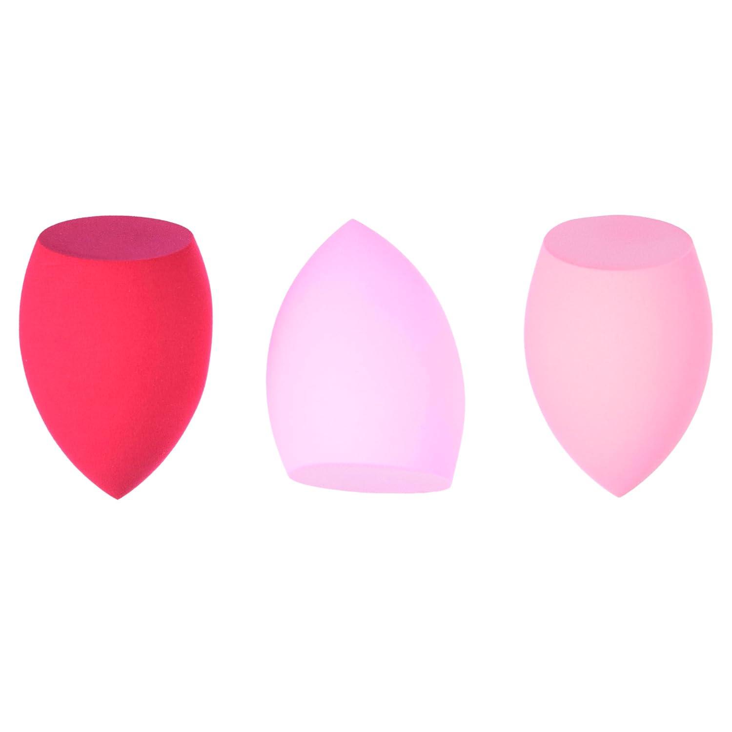 image:image3pc Makeup Sponges Value Pack 3Pack Beauty Sponge Applicator Set in Pastels Cosmetic Makeup Blender For Foundation Blush Concealer Eyeshadow Contour amp HighlighterPink