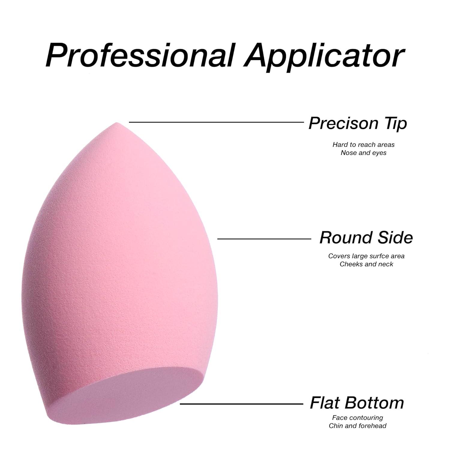image:image3pc Makeup Sponges Value Pack 3Pack Beauty Sponge Applicator Set in Pastels Cosmetic Makeup Blender For Foundation Blush Concealer Eyeshadow Contour amp HighlighterPink