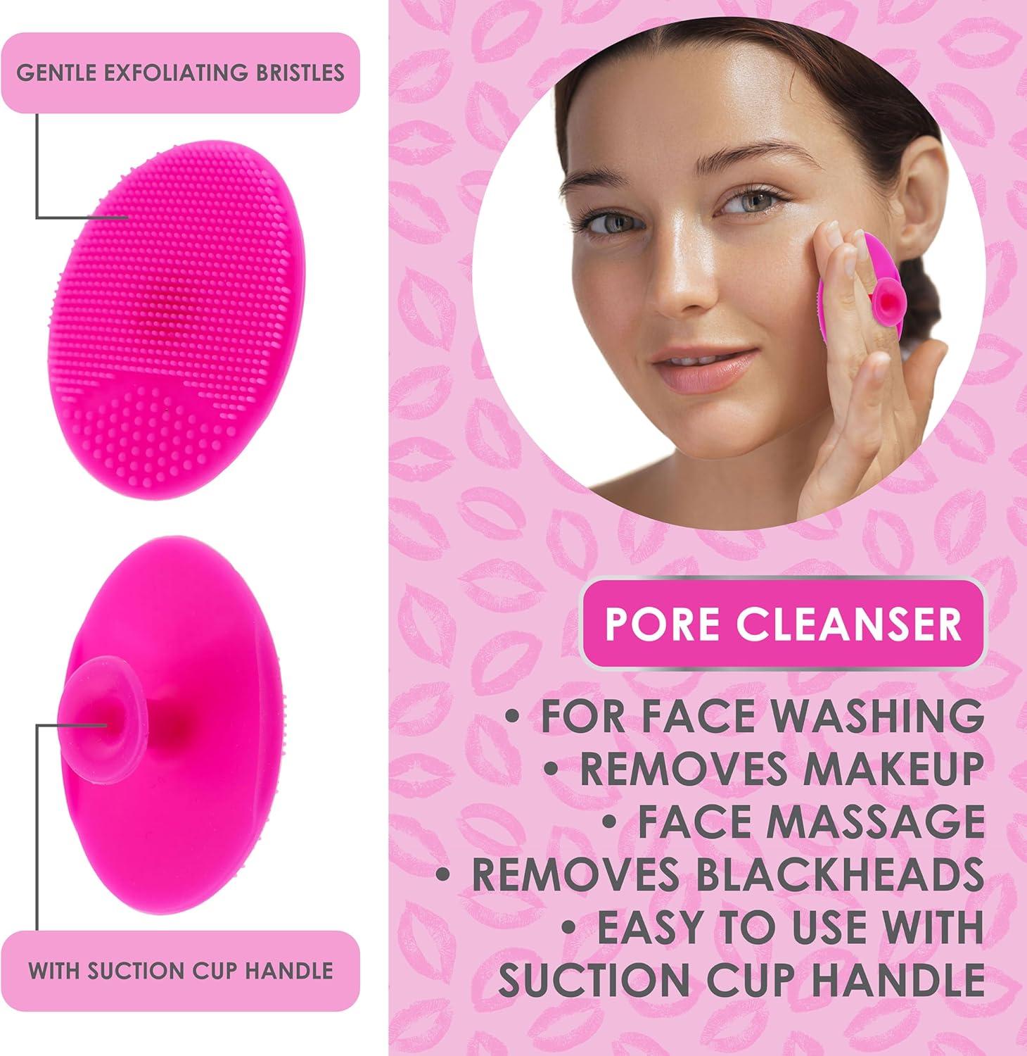 image:image3pc Silicone Facial Cleaner Kit Face Wand Lip Scrubber Pore Exfoliation Reusable Tools Gentle Daily Massager Skin Health