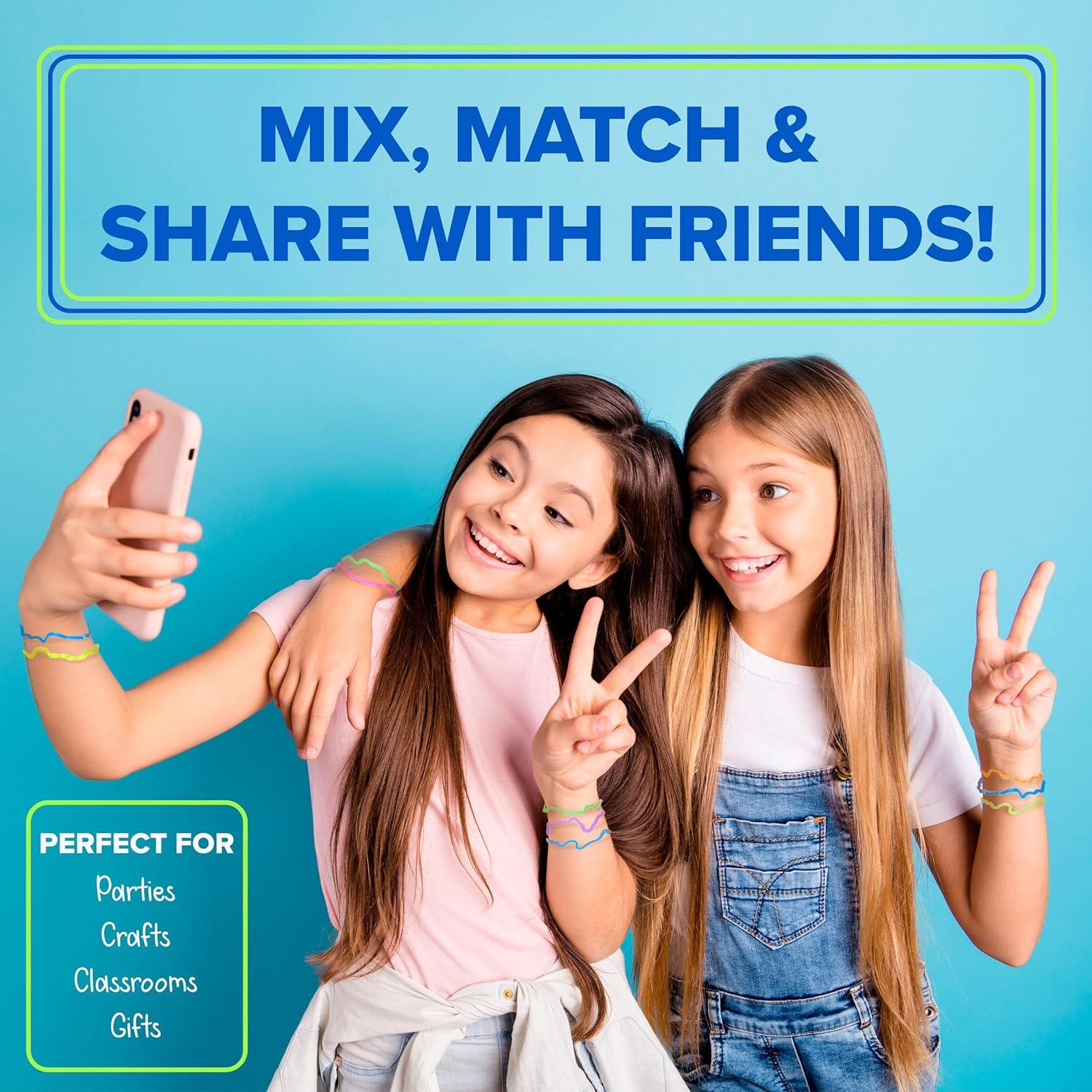 image:image48pc Shaped Gummie Bracelets Bulk Pack Bright Colored Shaped Rubberband Bracelets Bracelet Rubber Bands Kit Rubber Bracelets For Kids amp Kids Party Favors Colored Rubber Bands