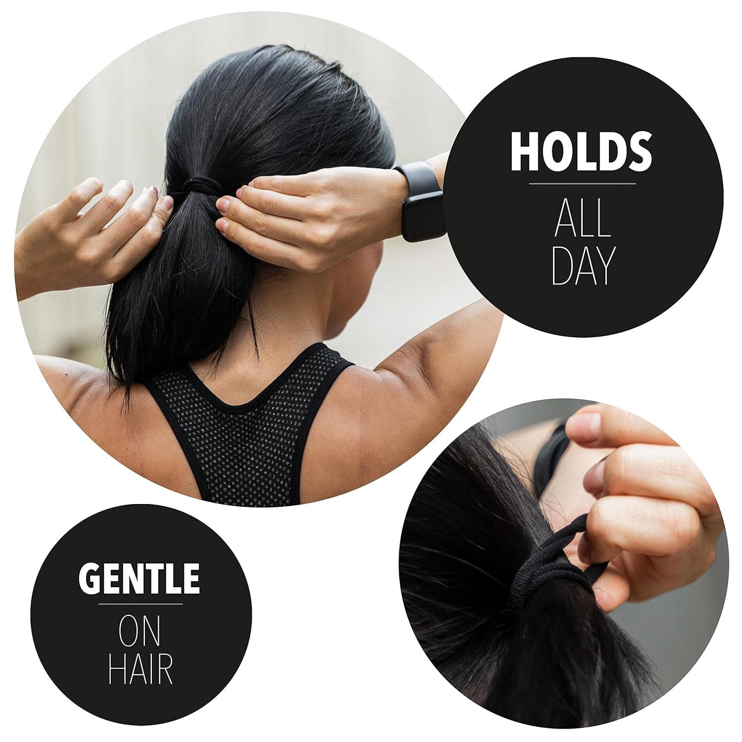 image:image60pc Seamless Hair Ties No Damage Ponytail Holders Value Pack Colorful Elastic Hair Rubber Bands No Damage Hair Ties for Everyday UseAssorted Colors