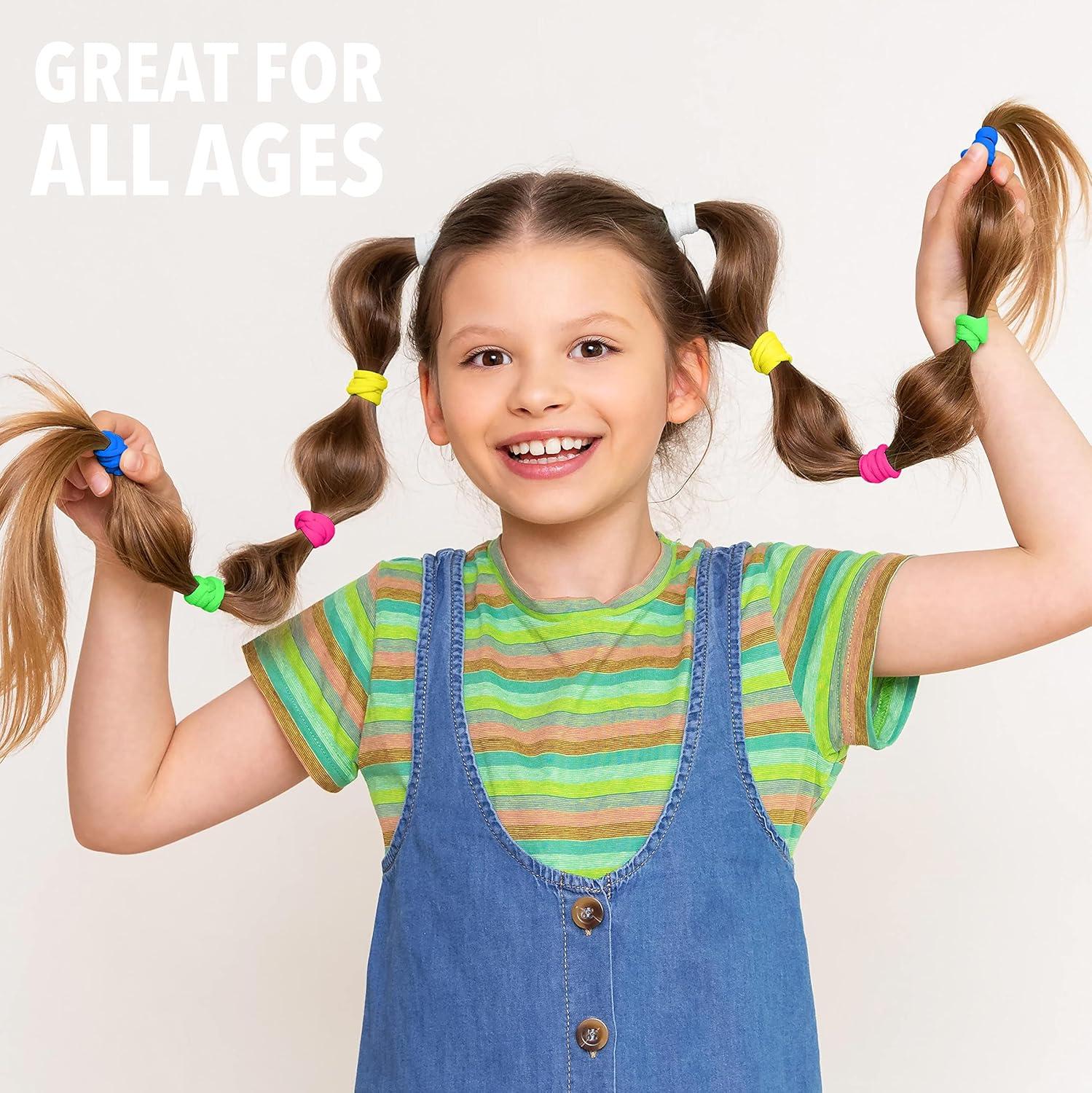 image:image60pc Seamless Hair Ties No Damage Ponytail Holders Value Pack Colorful Elastic Hair Rubber Bands No Damage Hair Ties for Everyday UseAssorted Colors