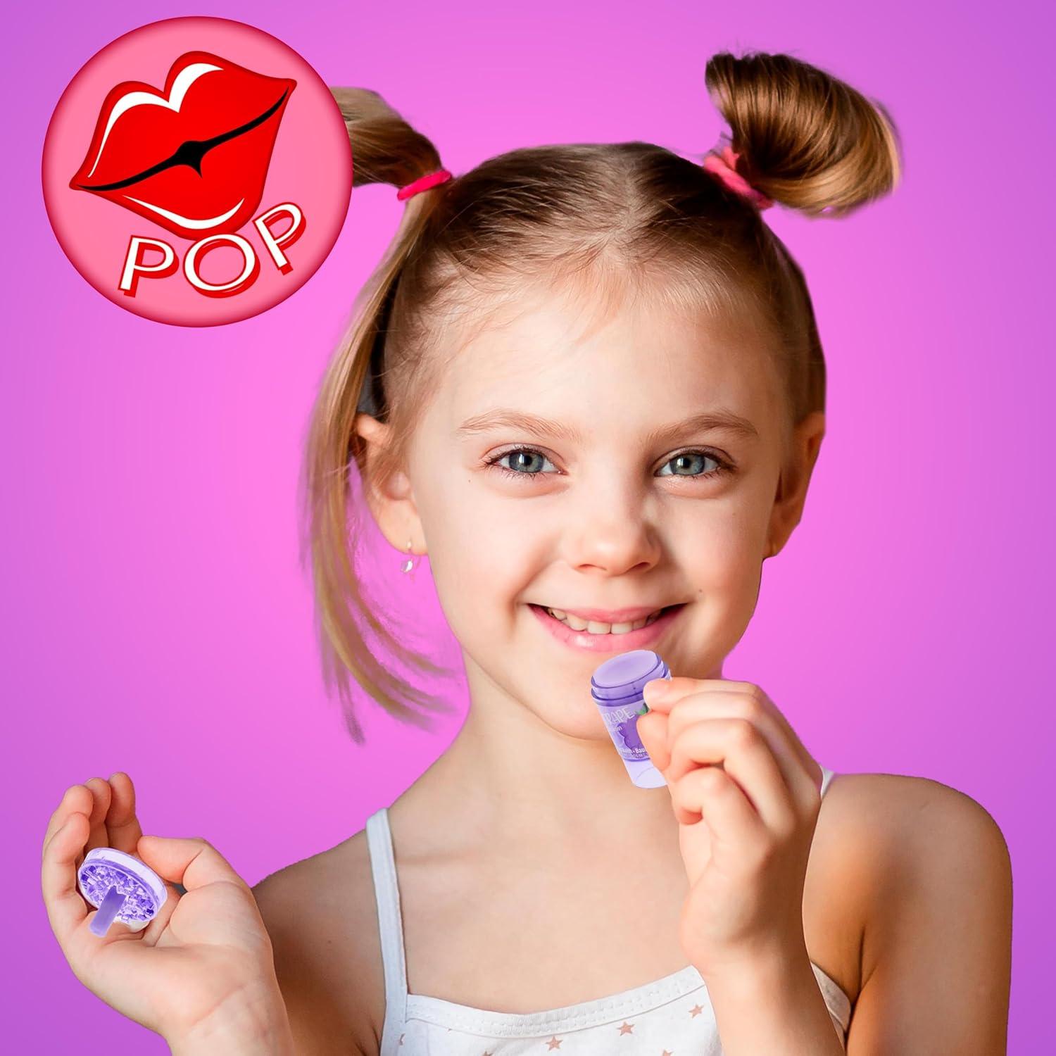 image:image6pc Smoothie Lip Balm Set FruitScented Lip Glosses in Adorable SmoothieShaped Containers