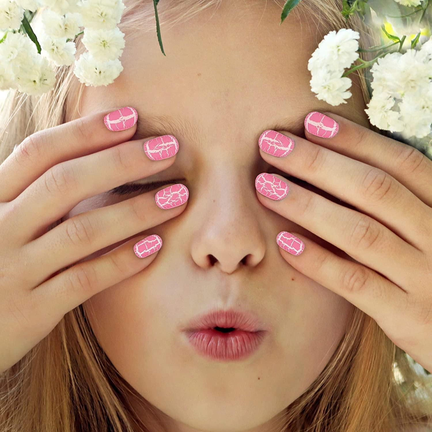image:image7 Day Manicure Collection 84PC Press On Nail Set DayOfTheWeek Adhesive False Nails for Girls PARIS LOVE Collection Colorful Novelty Designs Stick On Nails For KidsBFF