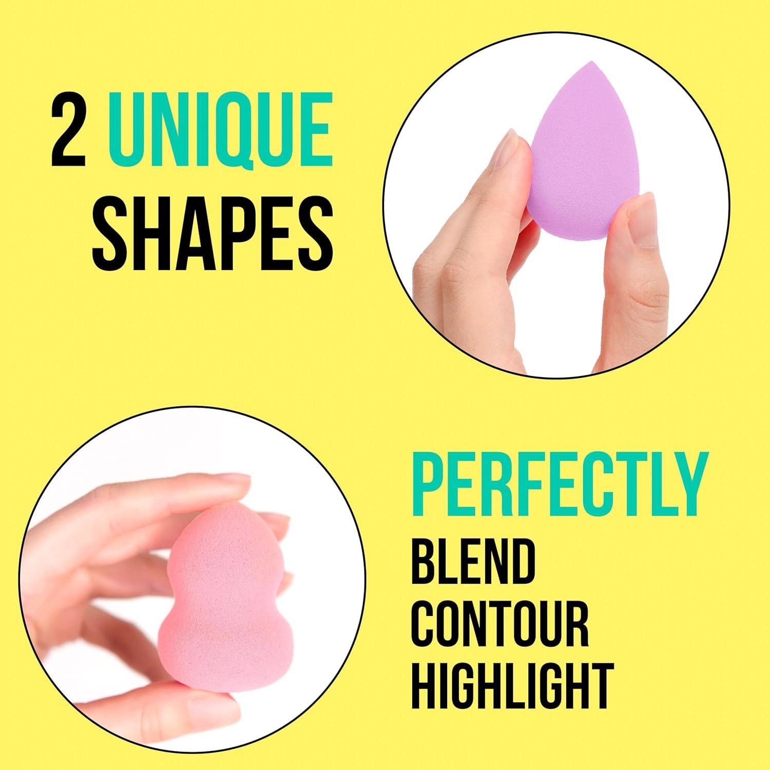 image:imageBeauty Blenders 4pc Makeup Sponge Set Teardrop amp PearShaped Makeup Blending Sponges For Foundation Blush Concealer Eyeshadow Contour amp Highlighter BRIGHTS