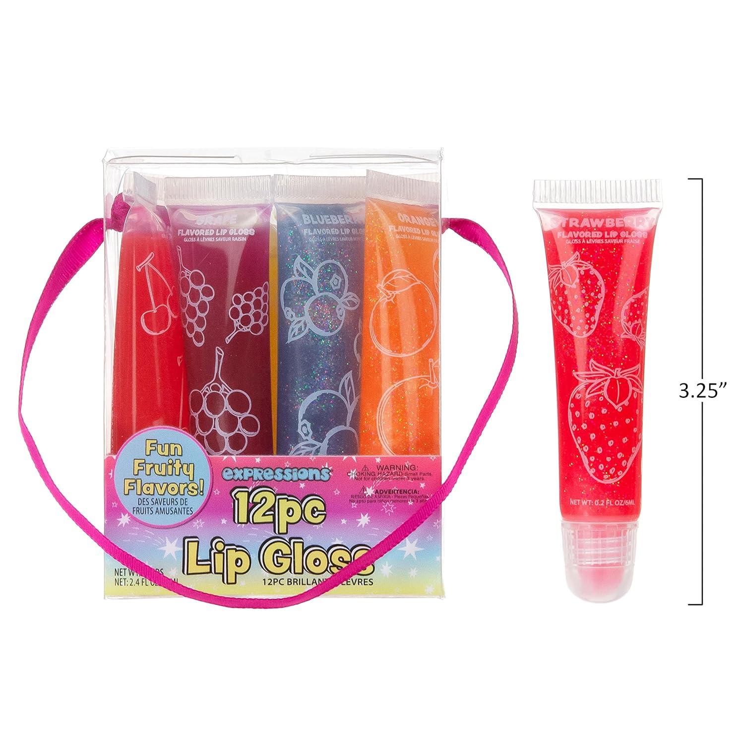 image:imageEXPRESSIONS 12Pack Flavored Lip Gloss Bulk Set NonToxic KidSafe Squeeze Tubes for Party Favors Goodie Bag Fillers amp Classroom Gifts02 Fl Oz Pack of 24