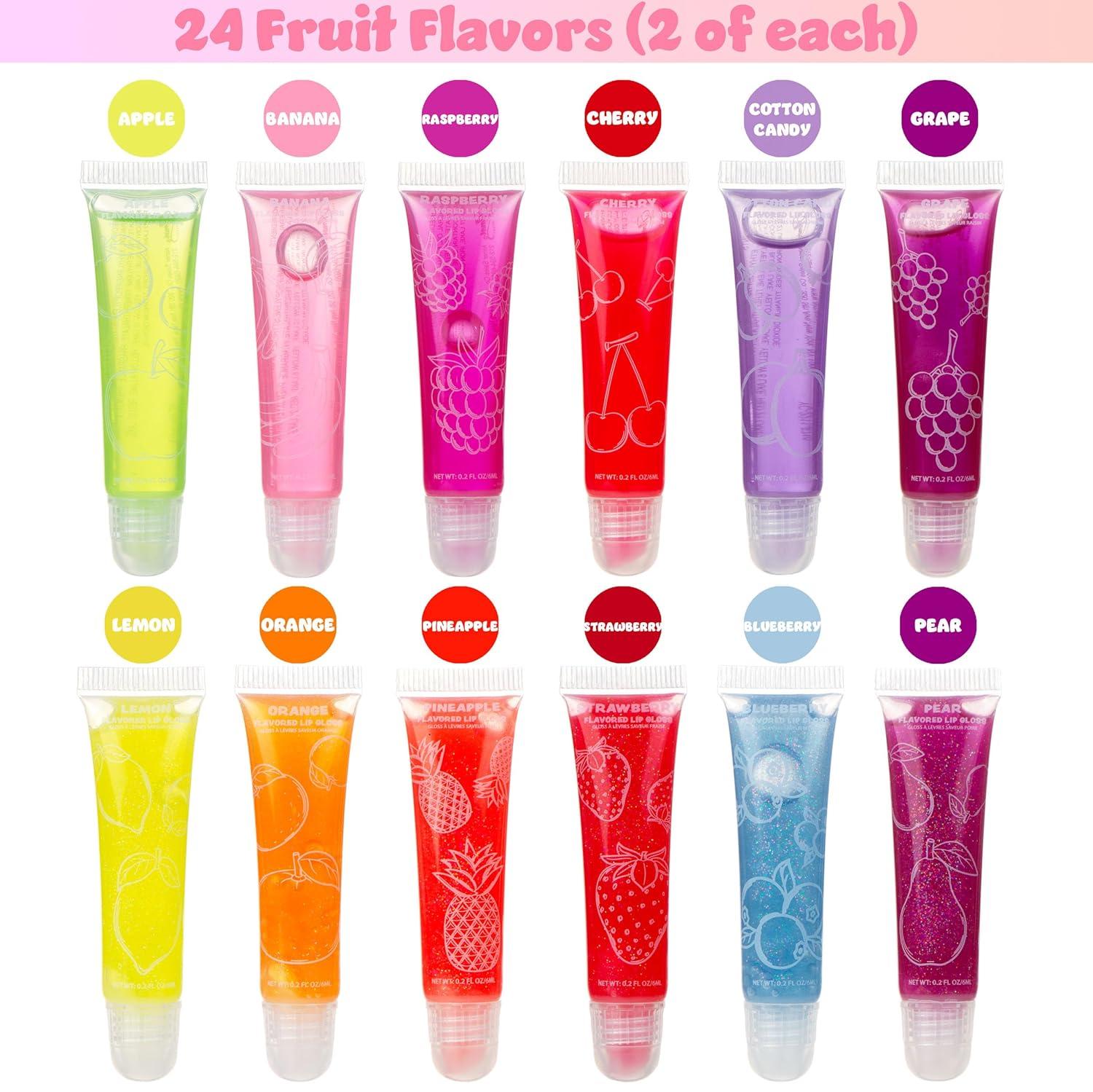 image:imageEXPRESSIONS 12Pack Flavored Lip Gloss Bulk Set NonToxic KidSafe Squeeze Tubes for Party Favors Goodie Bag Fillers amp Classroom Gifts02 Fl Oz Pack of 24