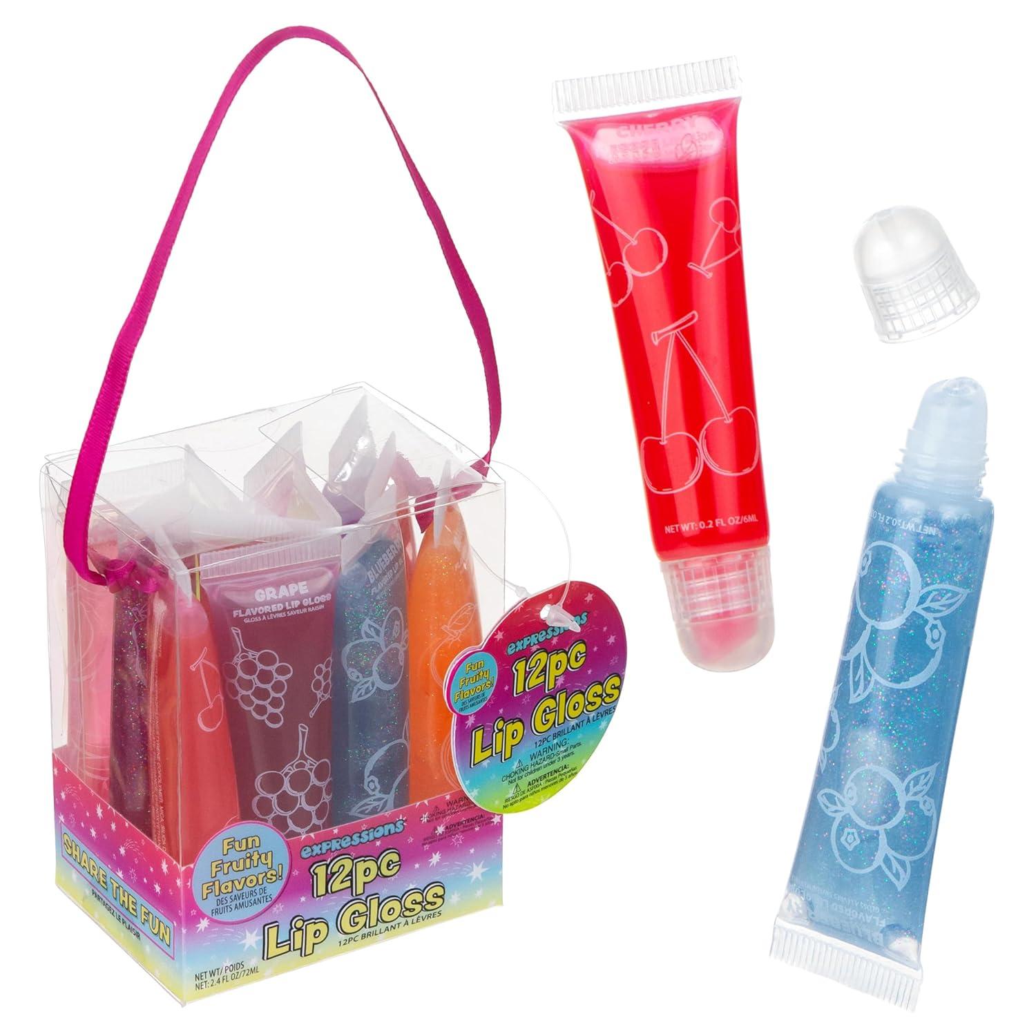 image:imageEXPRESSIONS 12Pack Flavored Lip Gloss Bulk Set NonToxic KidSafe Squeeze Tubes for Party Favors Goodie Bag Fillers amp Classroom Gifts02 Fl Oz Pack of 24