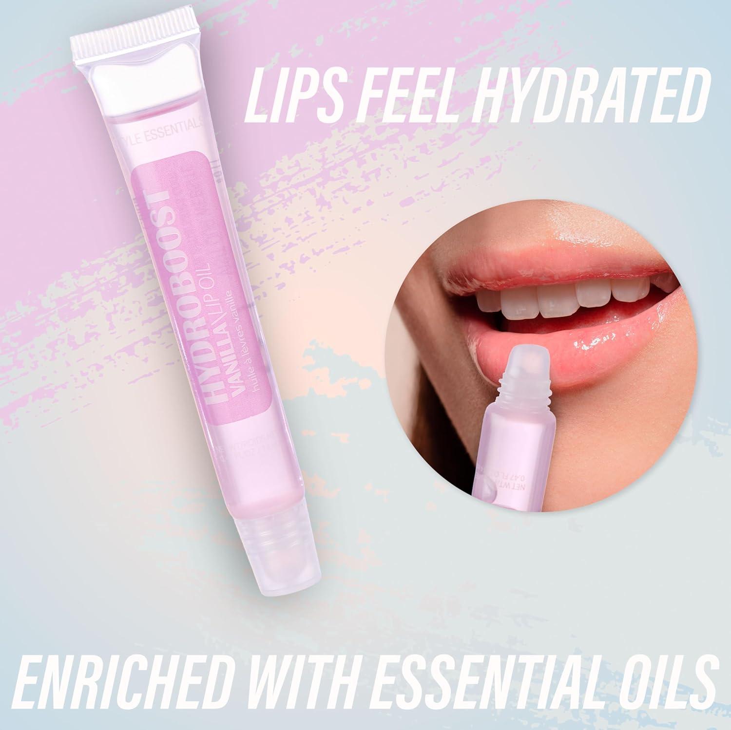 image:imageEXPRESSIONS 12pc Lip Oil Set Flavored Lip Oils Value Pack Hydrating Lip Oils wSqueeze Tube Application Moisturizing Lip Oil Collection for Everyday Lip Care and Lip Repair FRUITSHYDROBOOST