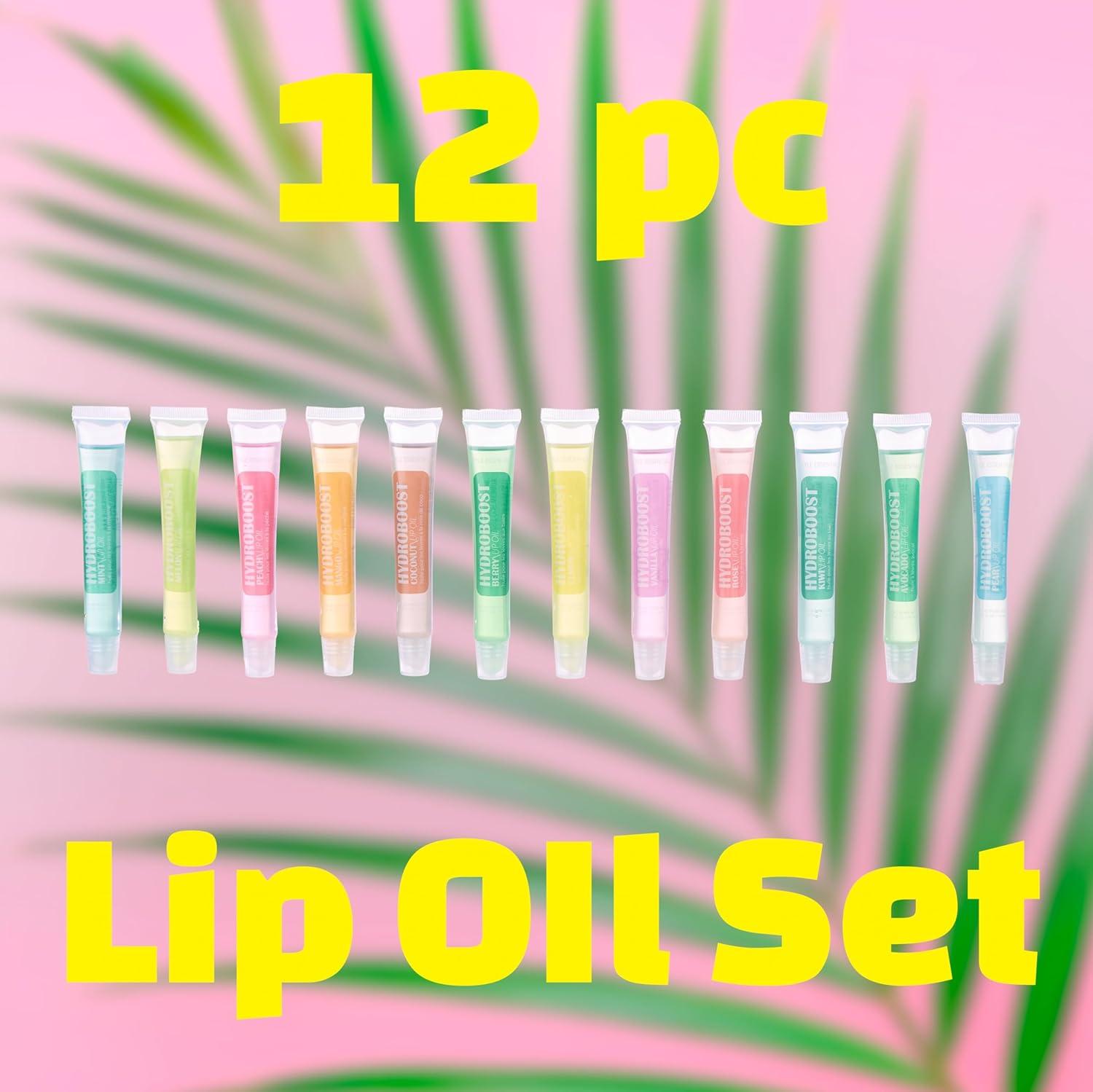 image:imageEXPRESSIONS 12pc Lip Oil Set Flavored Lip Oils Value Pack Hydrating Lip Oils wSqueeze Tube Application Moisturizing Lip Oil Collection for Everyday Lip Care and Lip Repair FRUITSHYDROBOOST