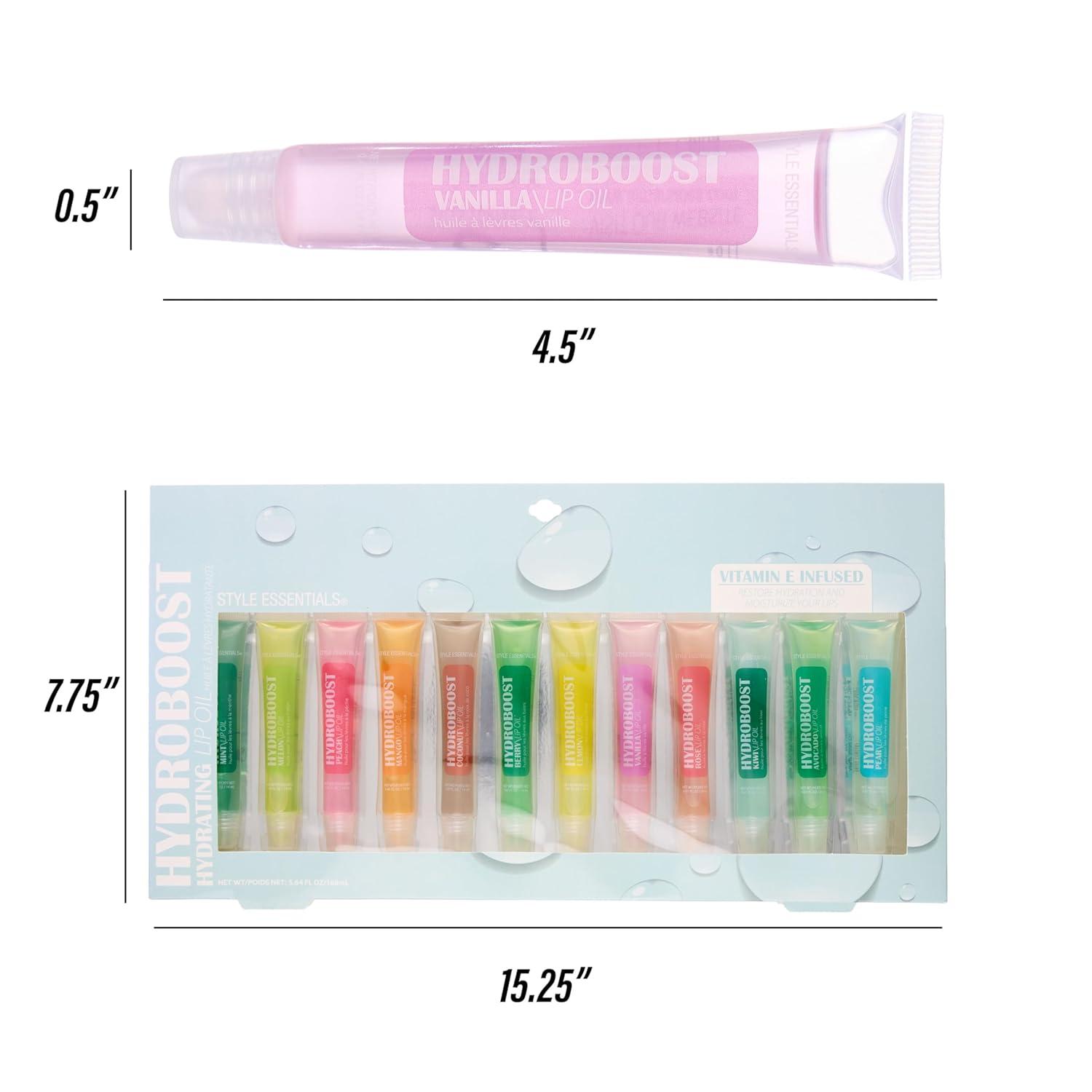 image:imageEXPRESSIONS 12pc Lip Oil Set Flavored Lip Oils Value Pack Hydrating Lip Oils wSqueeze Tube Application Moisturizing Lip Oil Collection for Everyday Lip Care and Lip Repair FRUITSHYDROBOOST