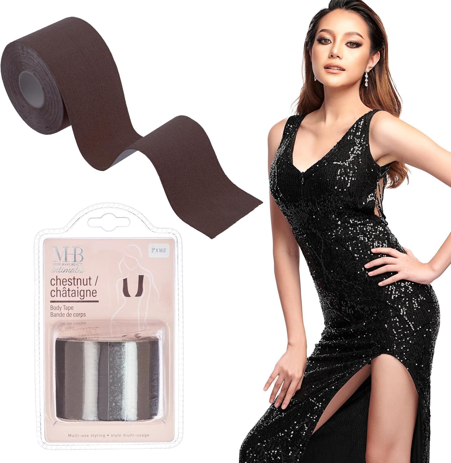 image:imageEXPRESSIONS 1pk Body Tape Comfortable Body Tape For Skin Face Lift Tape Body Tape For Breast amp Boobtape For Breast LiftChestnut