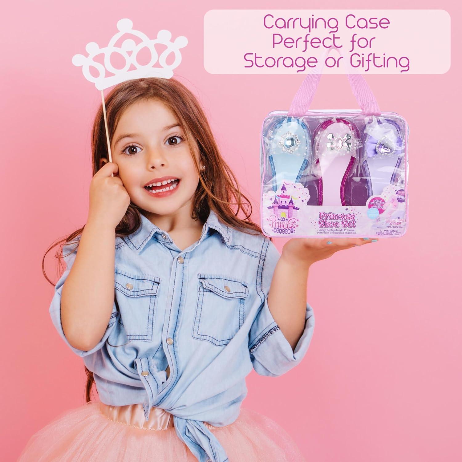 image:imageEXPRESSIONS 3Pack Princess Shoes SetOpaque Sole With Glitter Side
