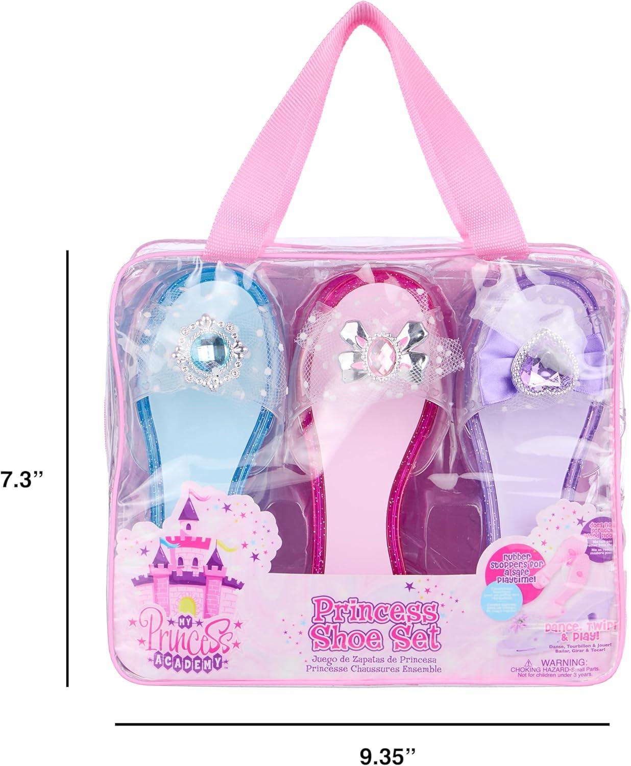 image:imageEXPRESSIONS 3Pack Princess Shoes SetOpaque Sole With Glitter Side