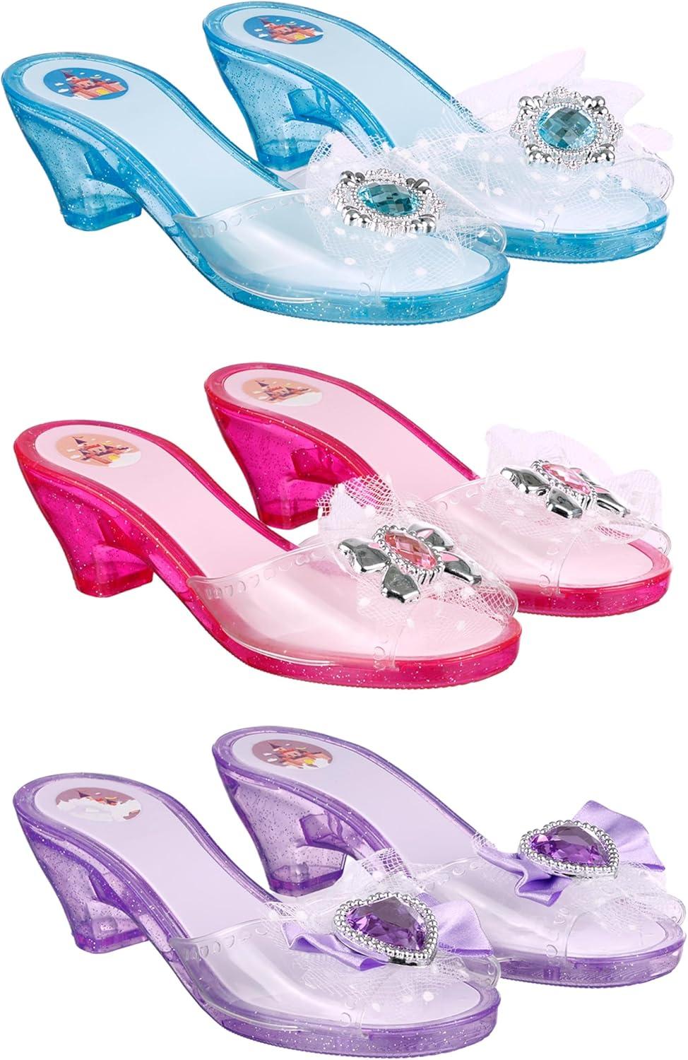image:imageEXPRESSIONS 3Pack Princess Shoes SetOpaque Sole With Glitter Side