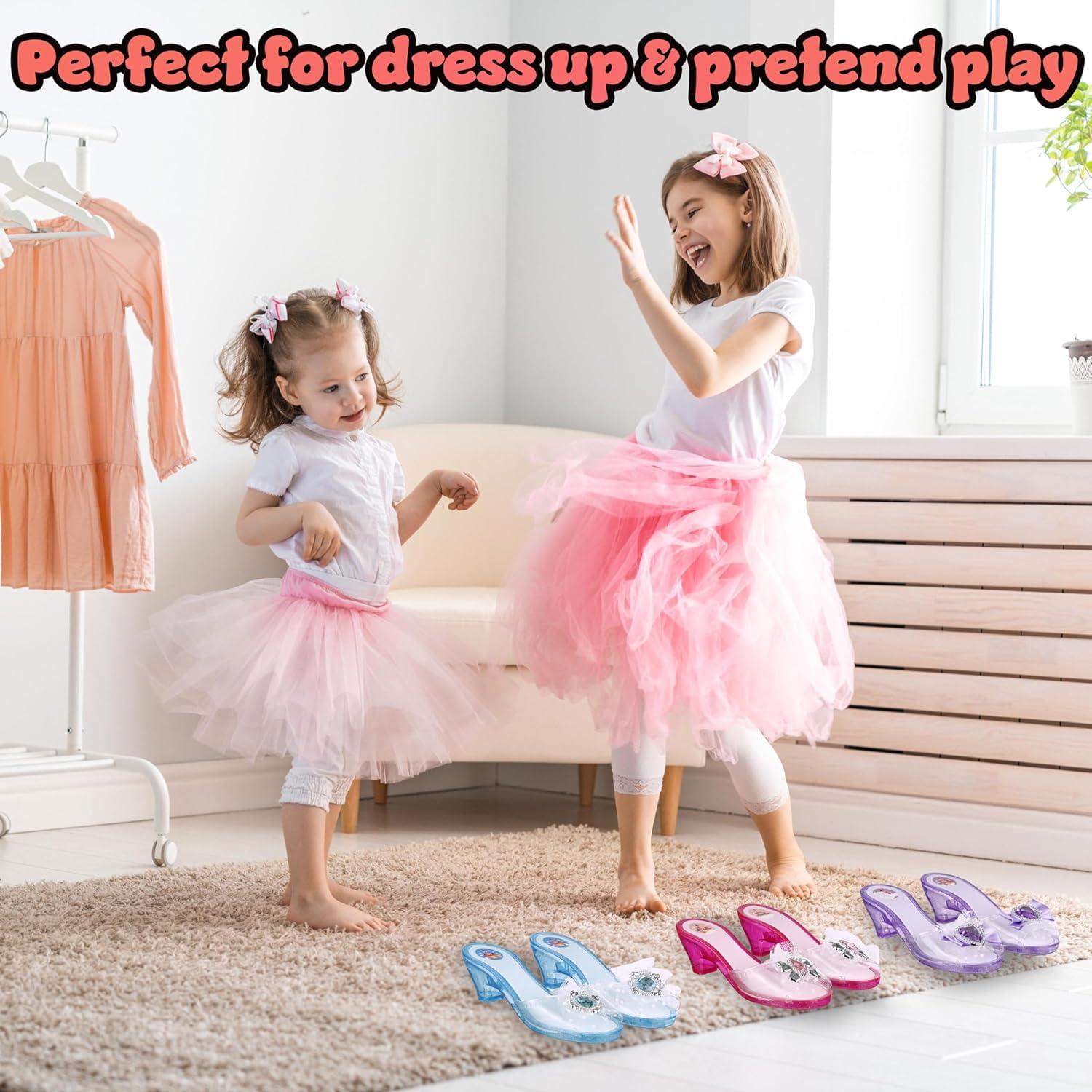 image:imageEXPRESSIONS 3Pack Princess Shoes SetOpaque Sole With Glitter Side