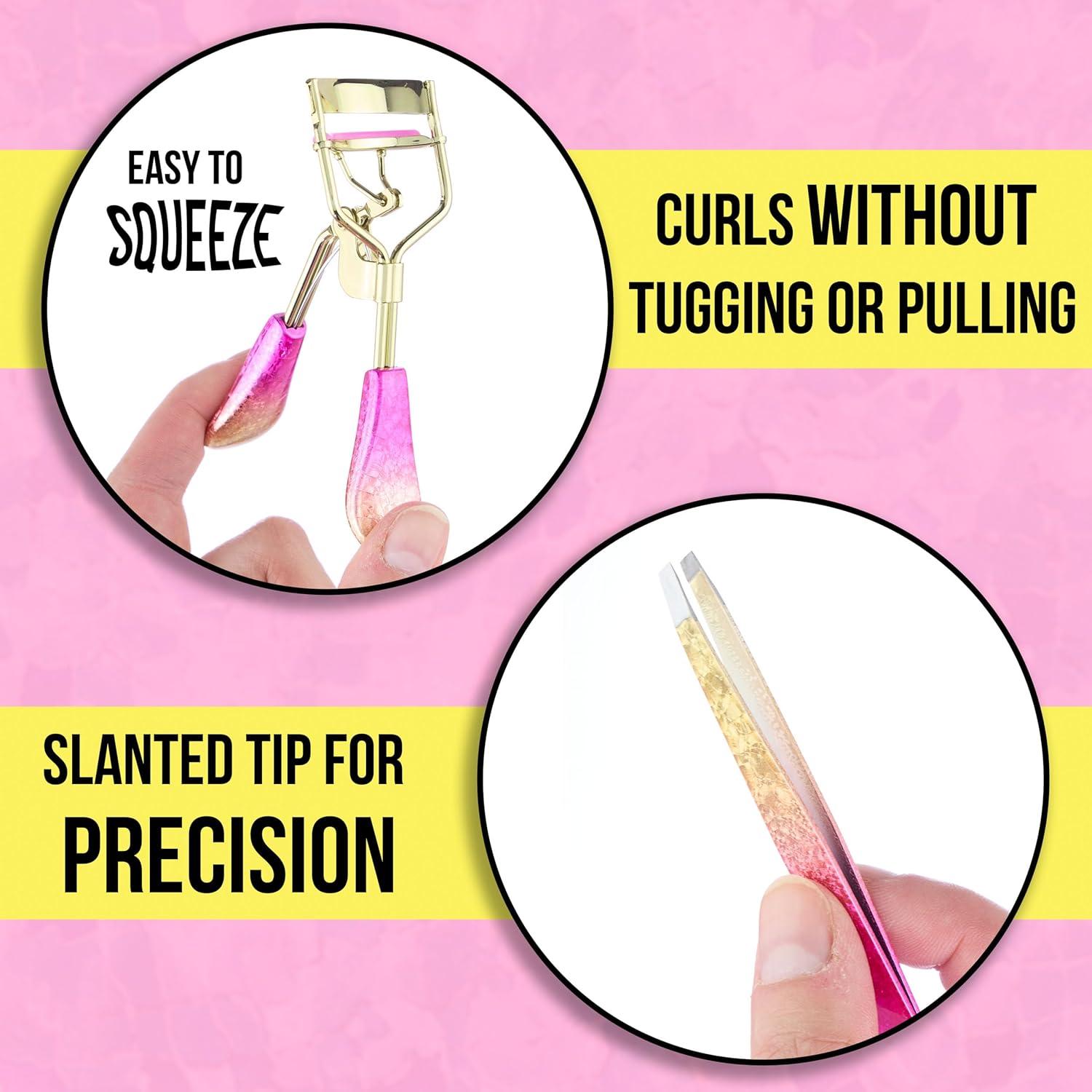 image:imageEyelash Curler amp Tweezer Set 2pc Lash Kit wPrecision Lash Curler amp Lash Tweezers for Eyelash Strips False Eyelash Applicator Tool Kit