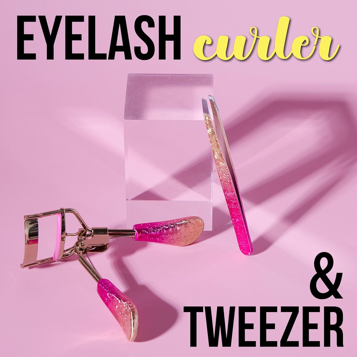 image:imageEyelash Curler amp Tweezer Set 2pc Lash Kit wPrecision Lash Curler amp Lash Tweezers for Eyelash Strips False Eyelash Applicator Tool Kit