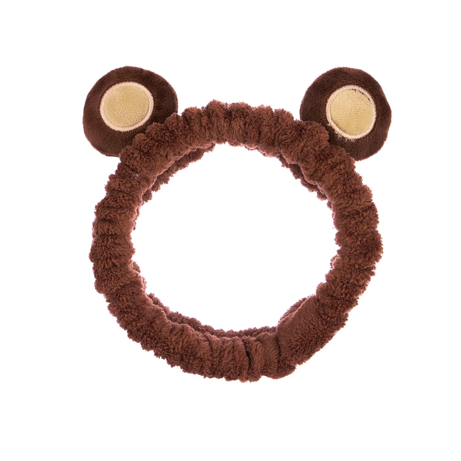 image:imageForever 21 Plush Headwrap Brown Bear Plush Spa Headband Kawaii Headband for Washing Face Spa Essentials amp Self Care Accessories