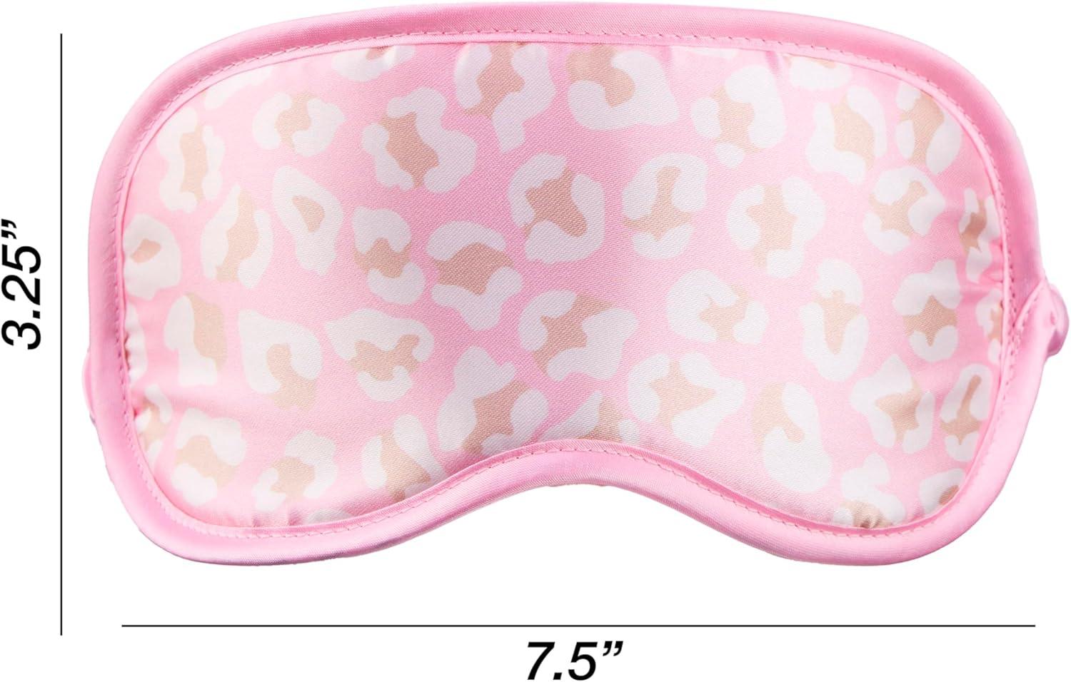 image:imageForever 21 Sleep Mask 1pc Dual Sided Comfort Sleeping Mask wPink Leopard Print Comfortable Furry and Satin Sides for Ultimate Rest and RejuvenationPink Leopard