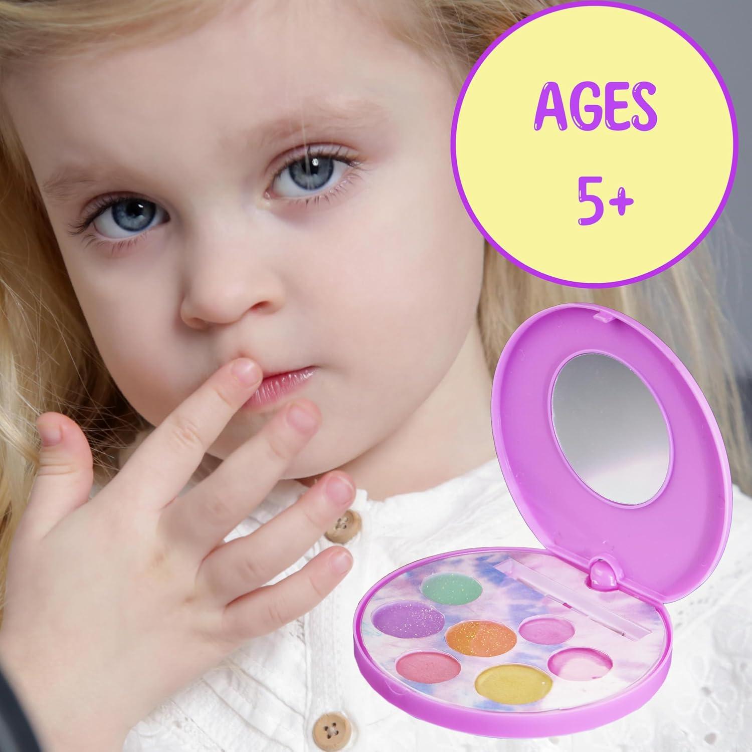 image:imageGirl Glitter Lip Balm Compact Fruit Flavored Gloss Safe NonToxic Set Girls Gift Kids Makeup Favor Travel Size Cosmetic Assortment