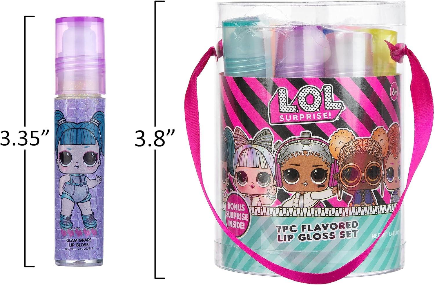 image:imageLOL Surprise Party Favors 7PC Lip Gloss Canister with Bonus Stickers Party favor