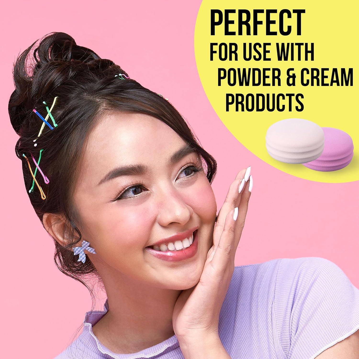image:imageMacaroon Beauty Sponge Set 8pc Makeup Applicators For Blending amp Mattifying Pink Macaron Beauty Blender Makeup Sponge Collection