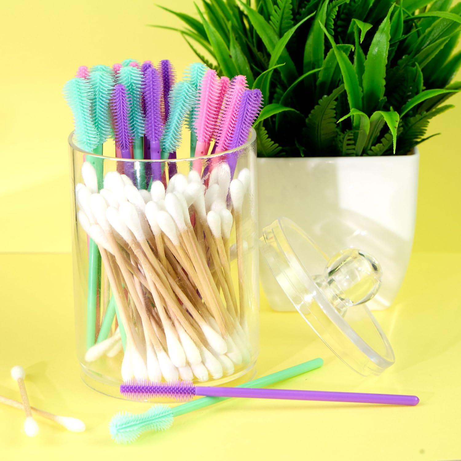 image:imageMascara Wands 25pc Lash Spoolies Disposable Mascara Wands wMultiShaped Wand Heads for Applying amp Separating Lashes