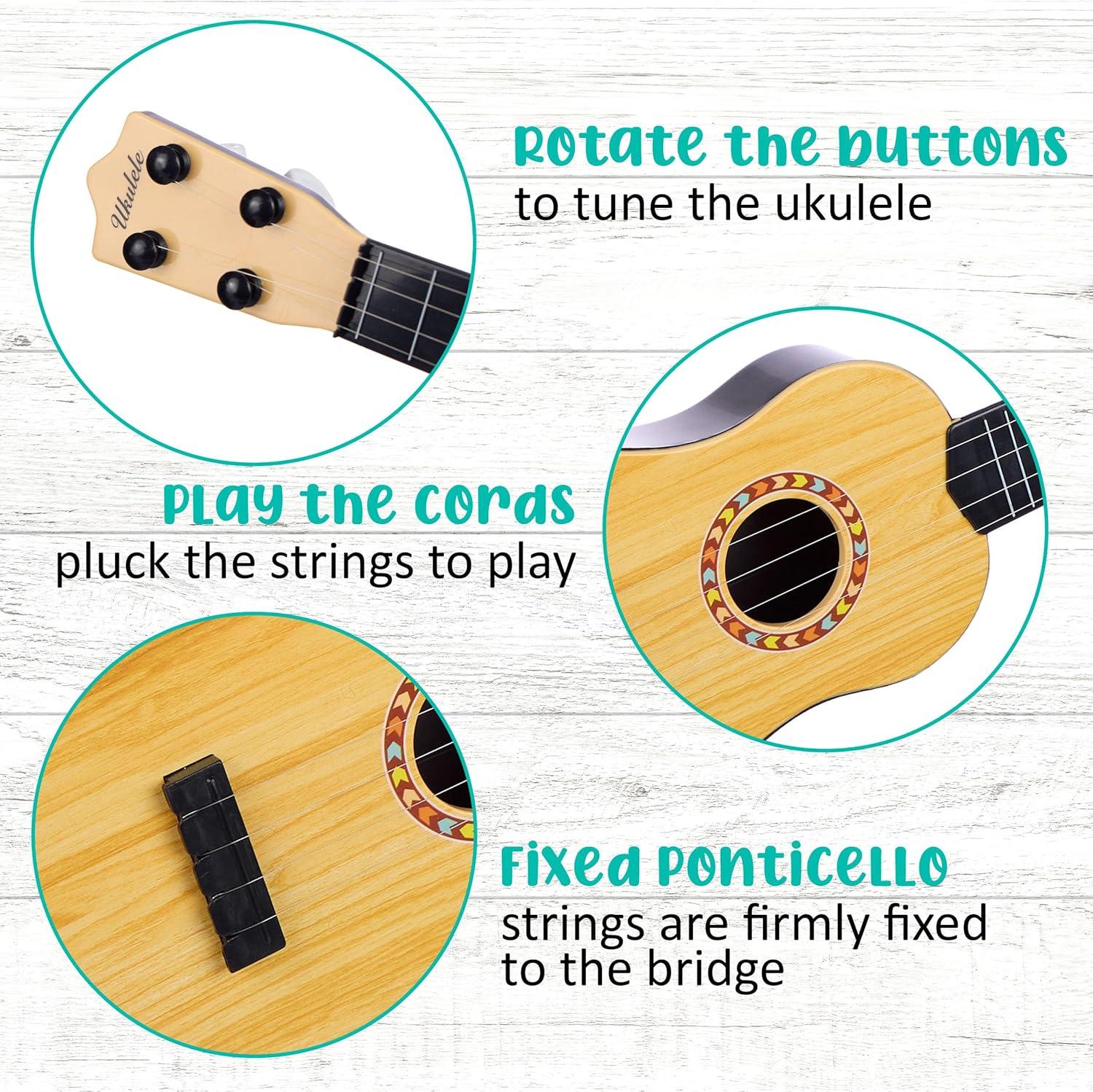 image:imageMy First Ukulele 16 Beginner Musical Instrument Toy Child Activity Children Learning Education Starter Guitar Gift